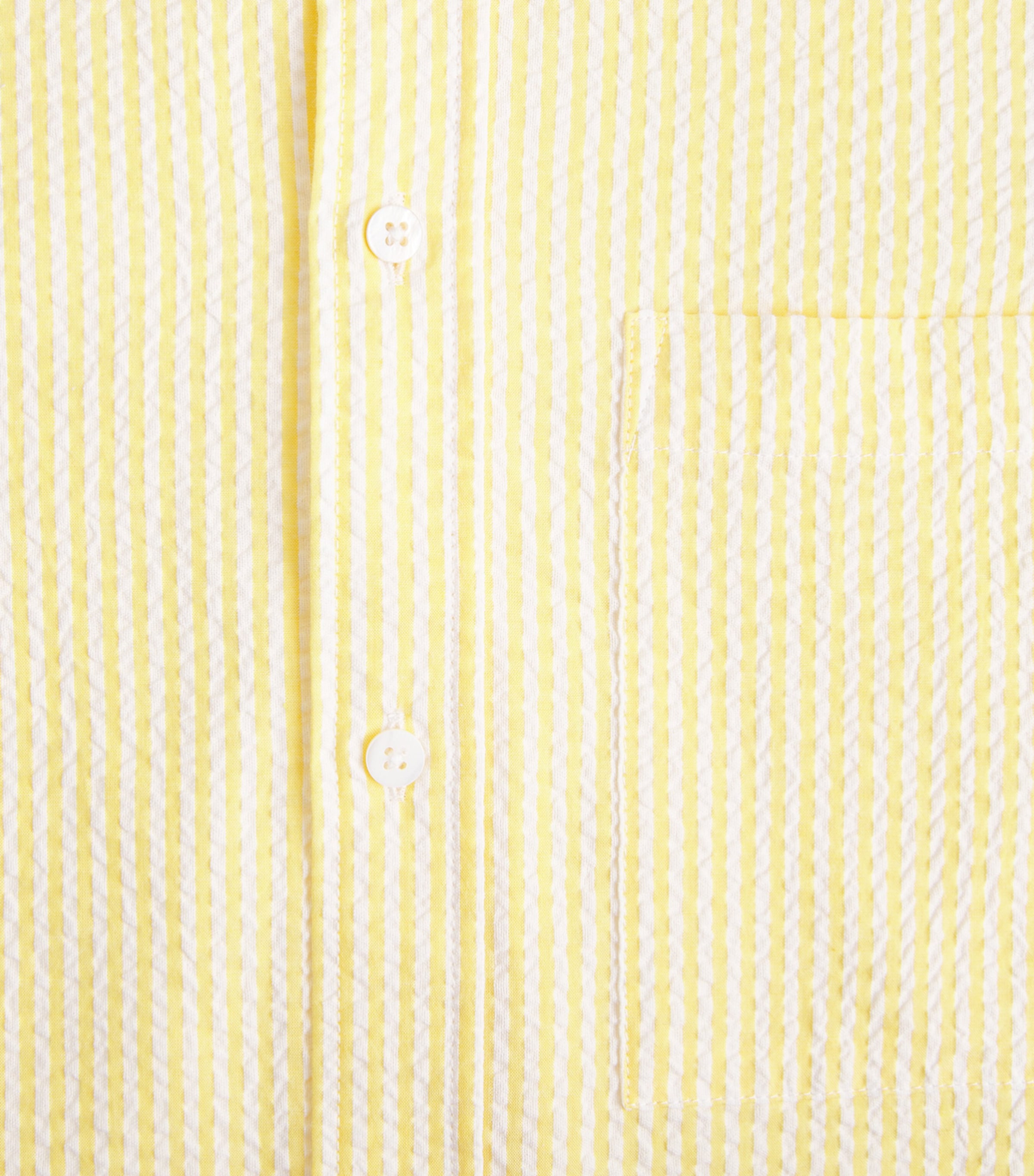 With Nothing Underneath Womens Seersucker Striped The Weekend Shirt Yellow Stripe Image 6