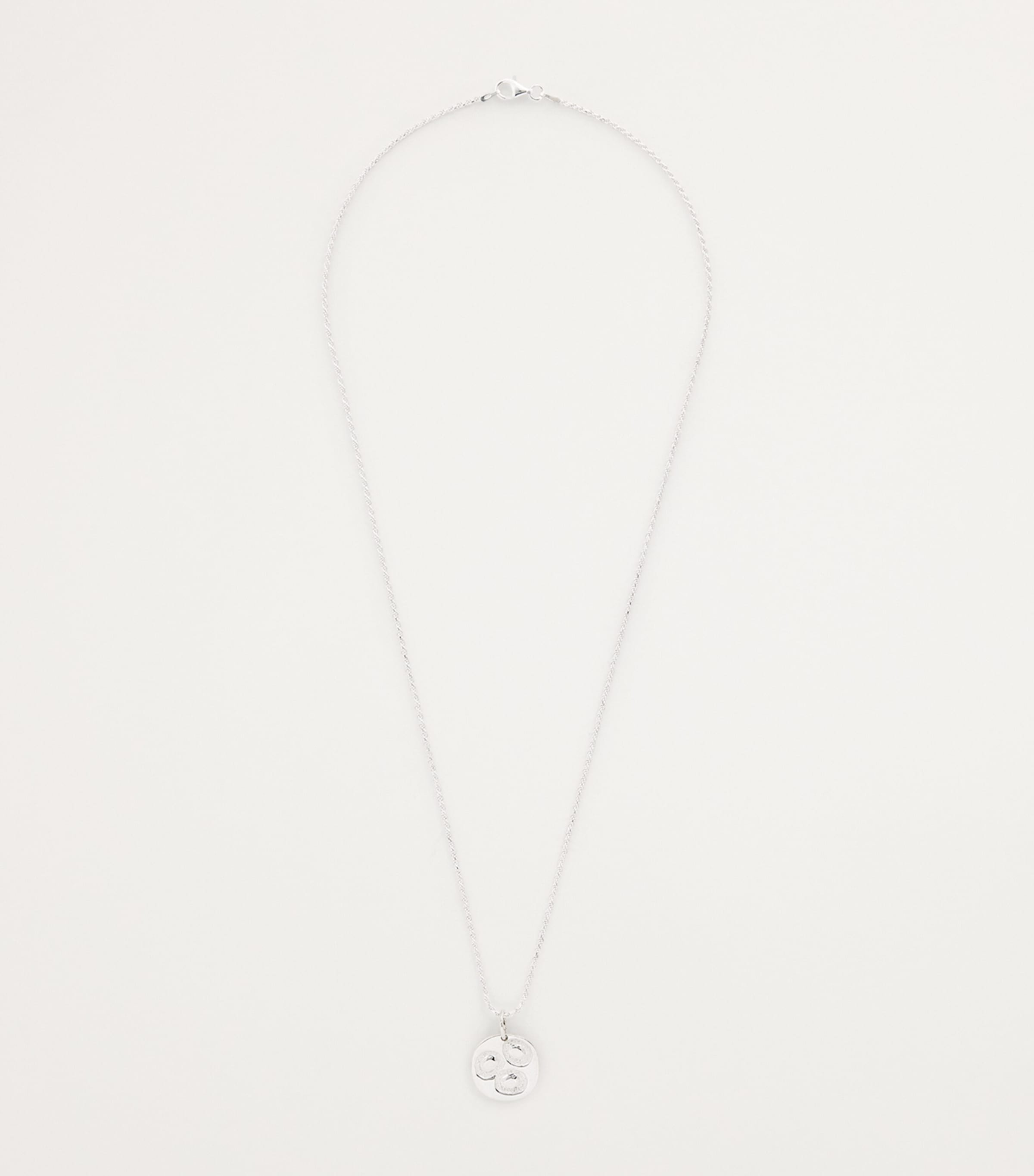 Sterling Silver Impressions Chloroplast Pendant Necklace SILVER (925) Image 3