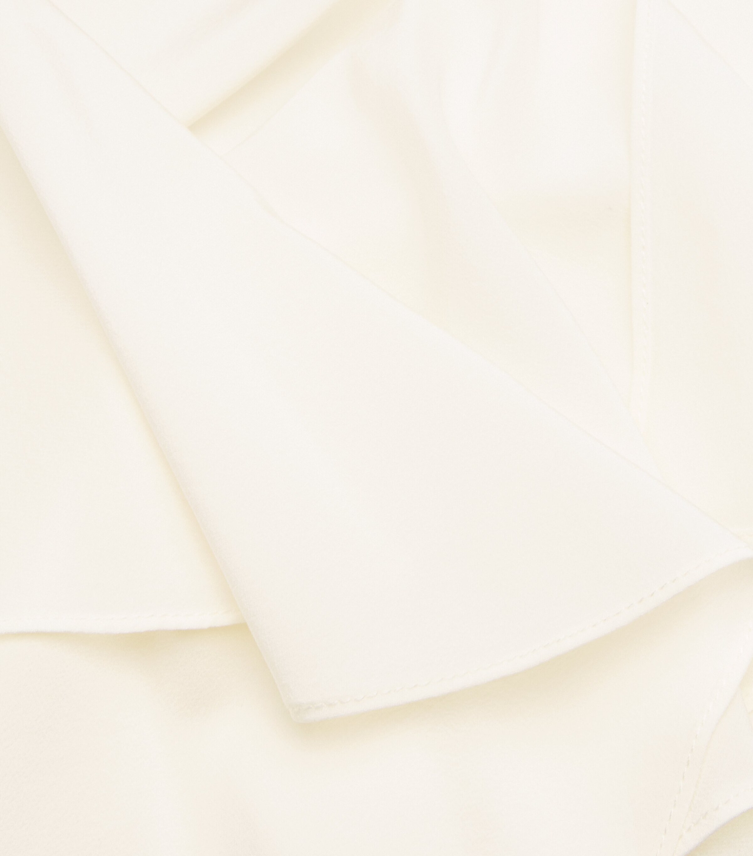 FRAME Womens Silk Ruffle-Neck Blouse Cream Image 5