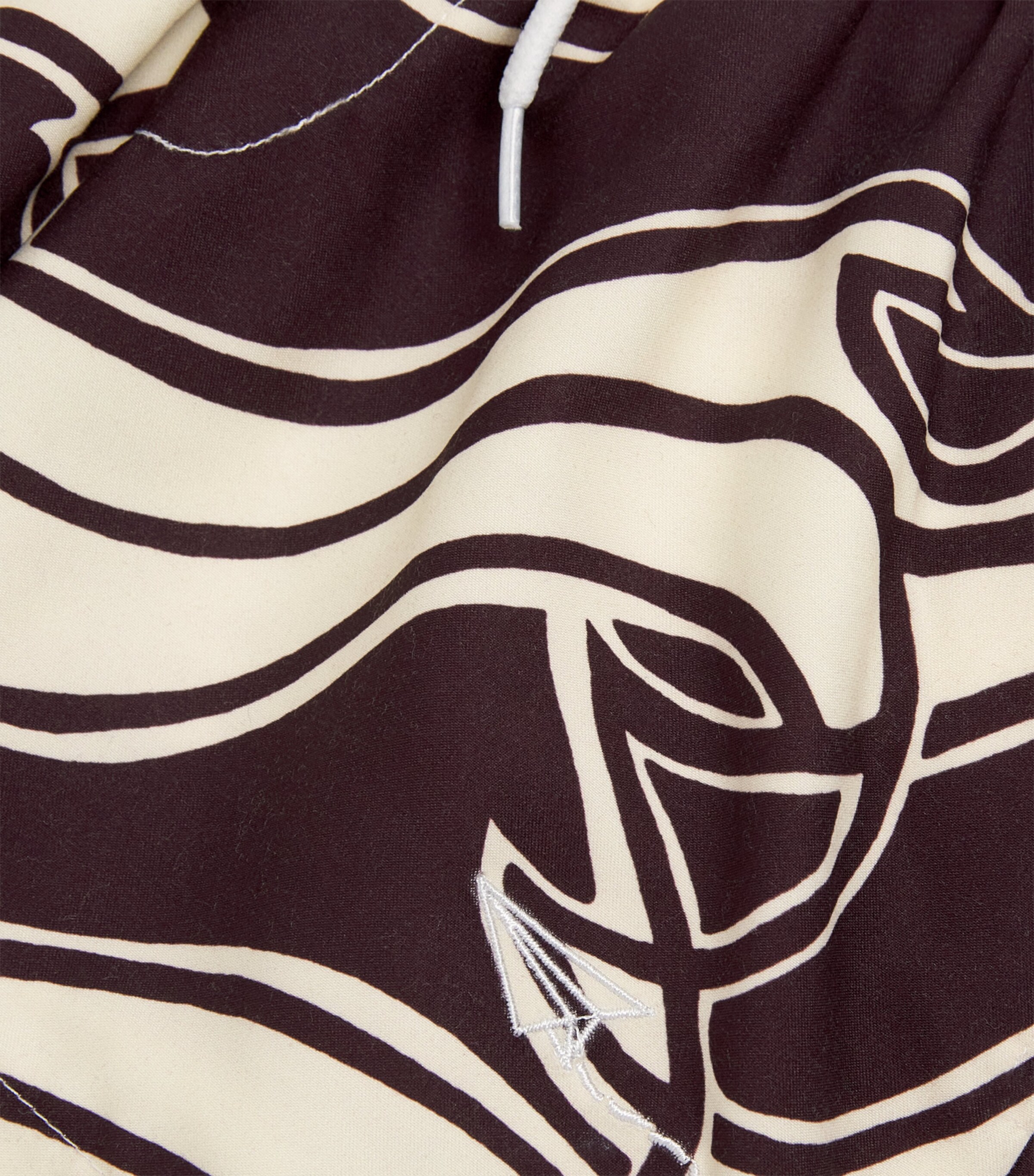 Mumzers Wave Parade Print Swim Shorts (3-14 Years) Brown Wave Print Image 3