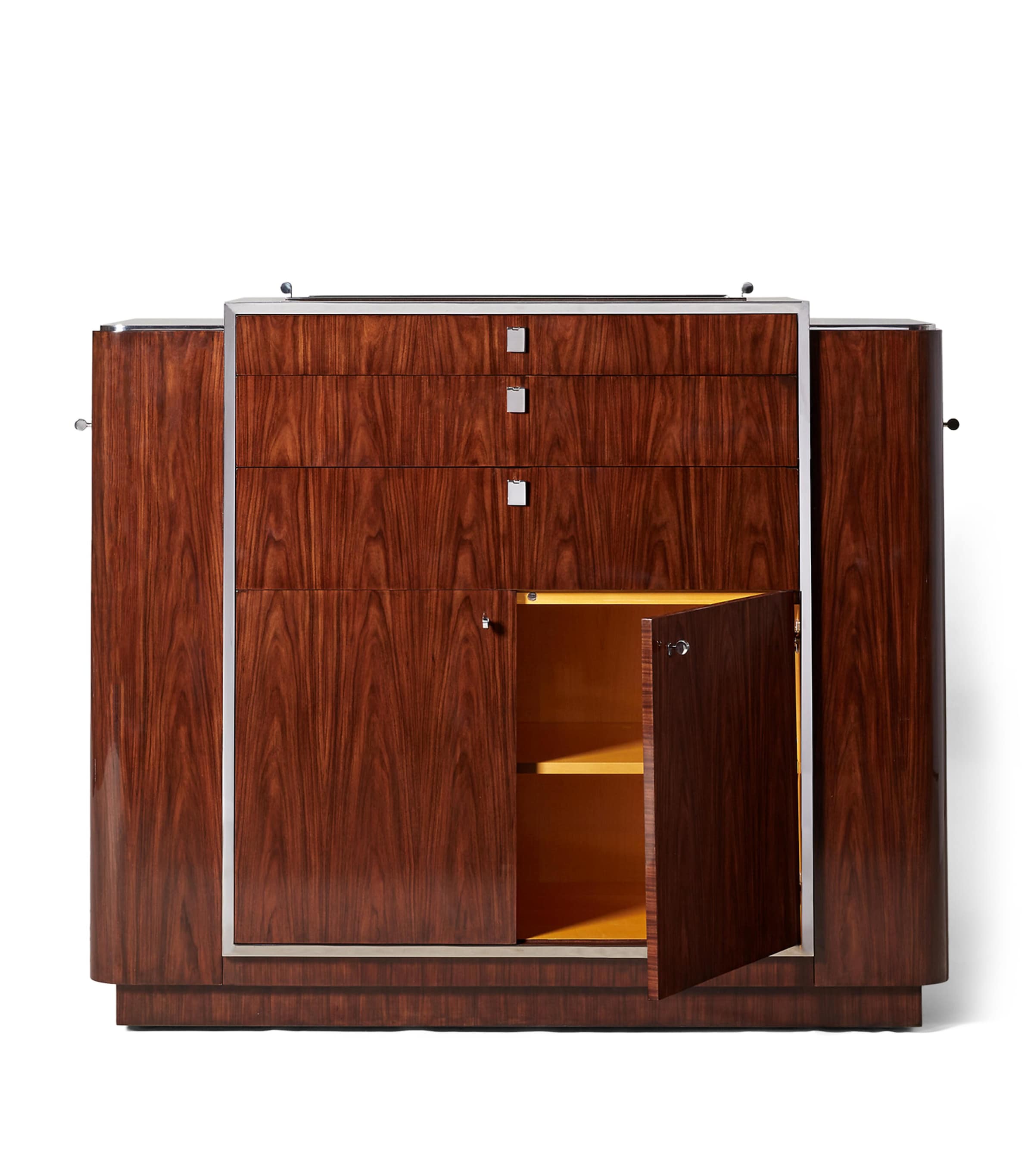 Rosewood and Stainless Steel Duke Bar PENTHOUSE ROSEWOOD Image 2