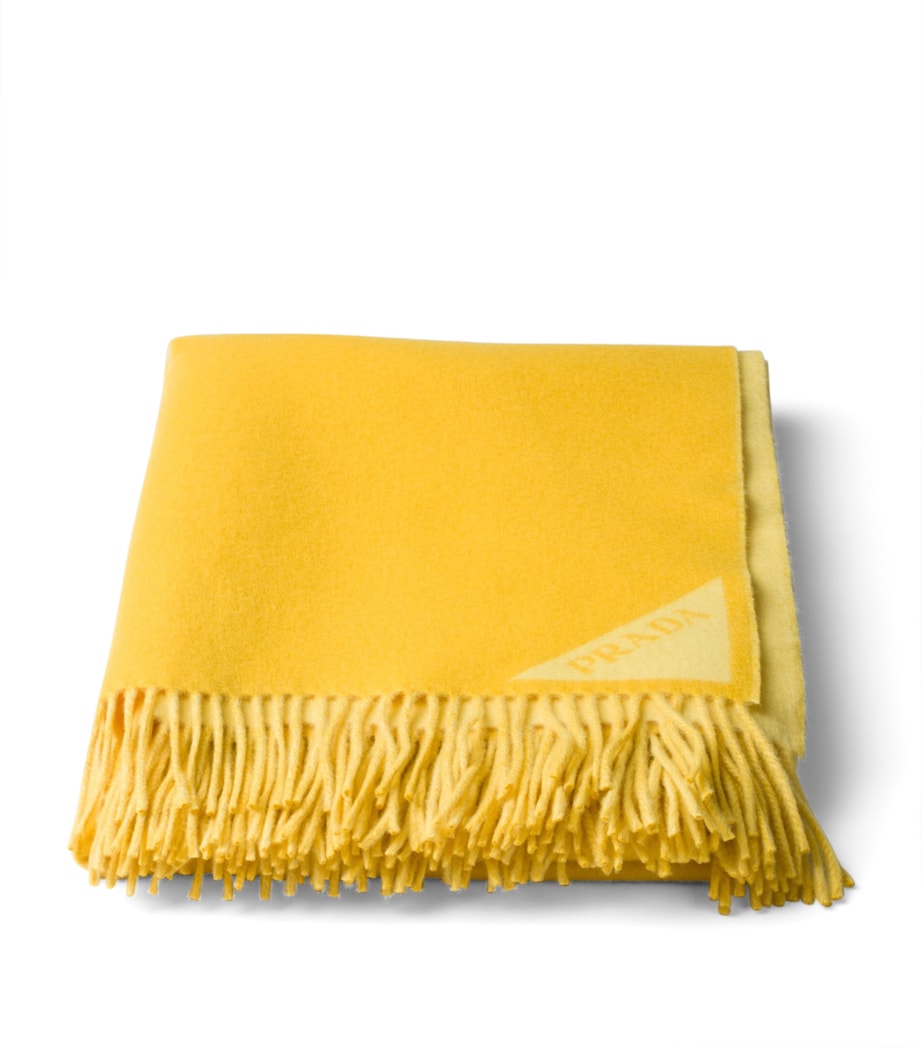 Wool-Cashmere Jacquard Logo Throw F065Y Image 1