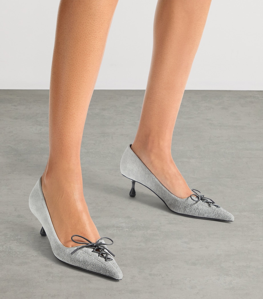 Jimmy Choo Womens Scarlett 50 Suede Pumps Dove Image 2