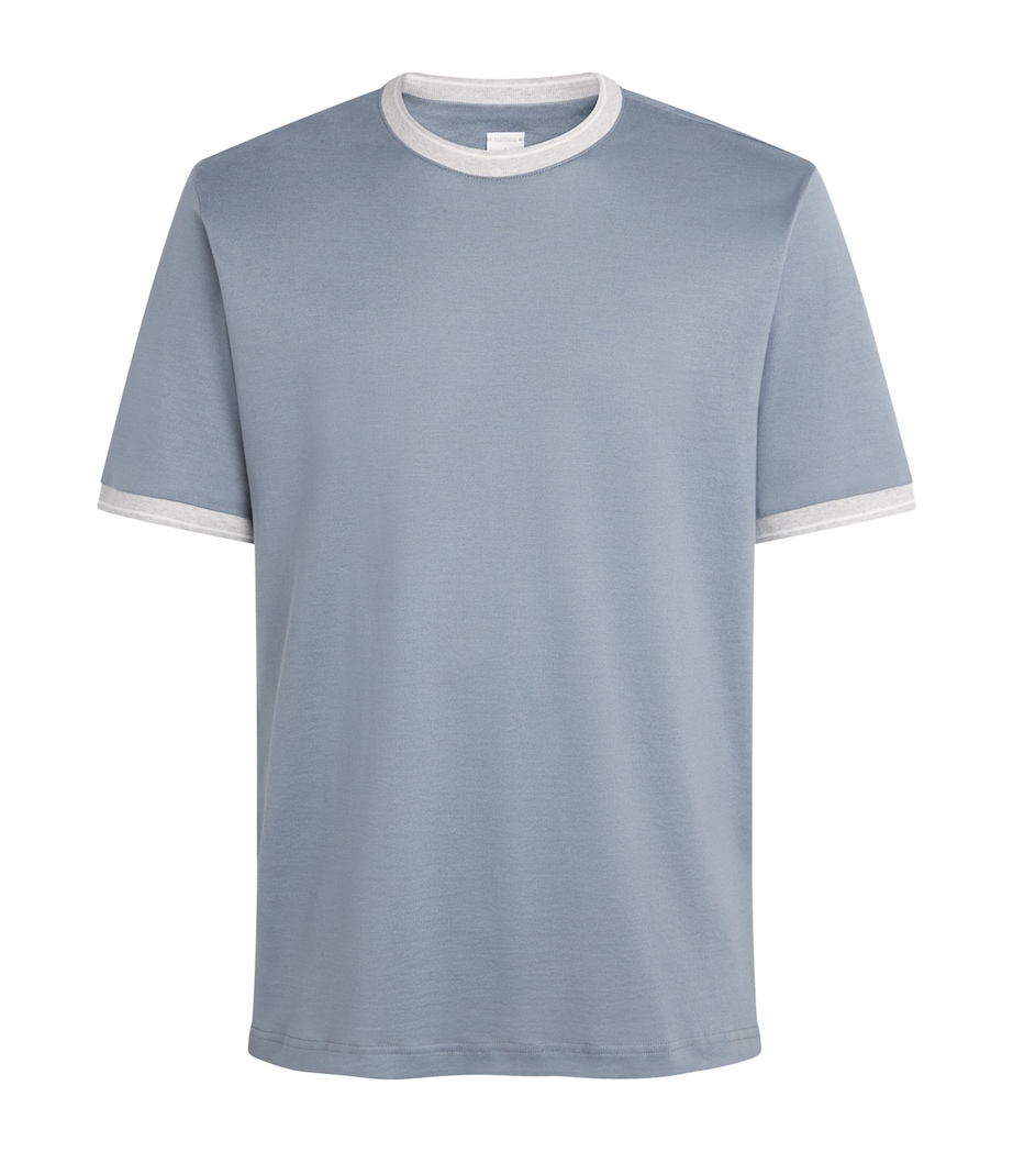 Giza Cotton T-Shirt DENIM, GRIGIO CHIARO Image 1