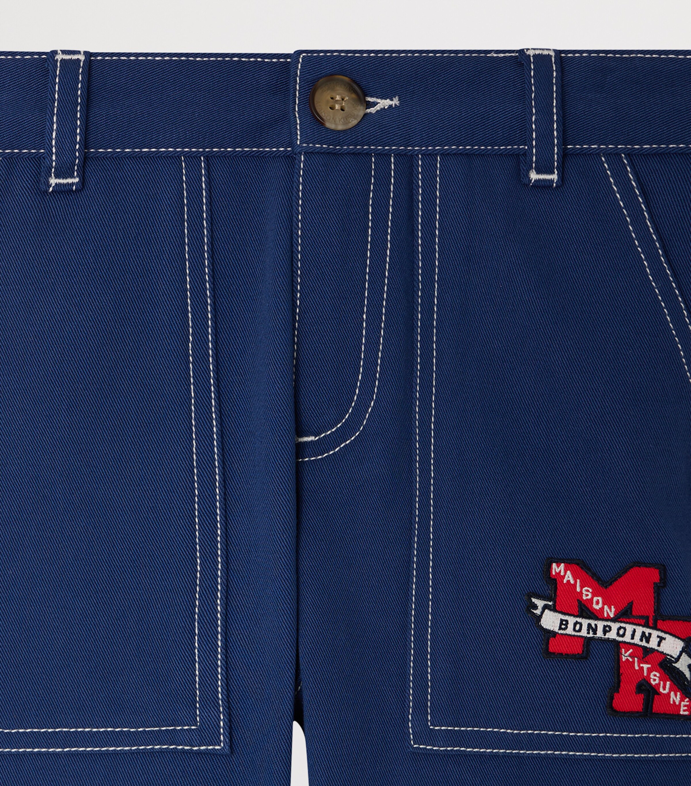 Bonpoint x Maison Kitsuné Denim Elzo Shorts (4-14 Years) Bleu De Prusse Image 3