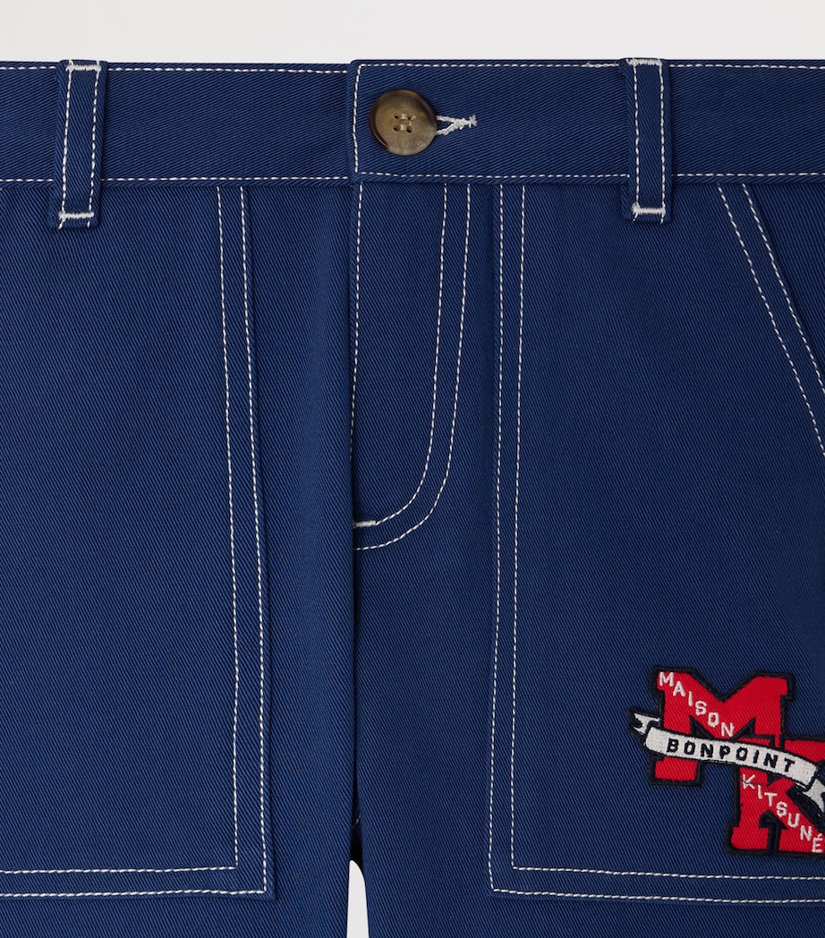 Bonpoint x Maison Kitsuné Denim Elzo Shorts (4-14 Years) Bleu De Prusse Image 3