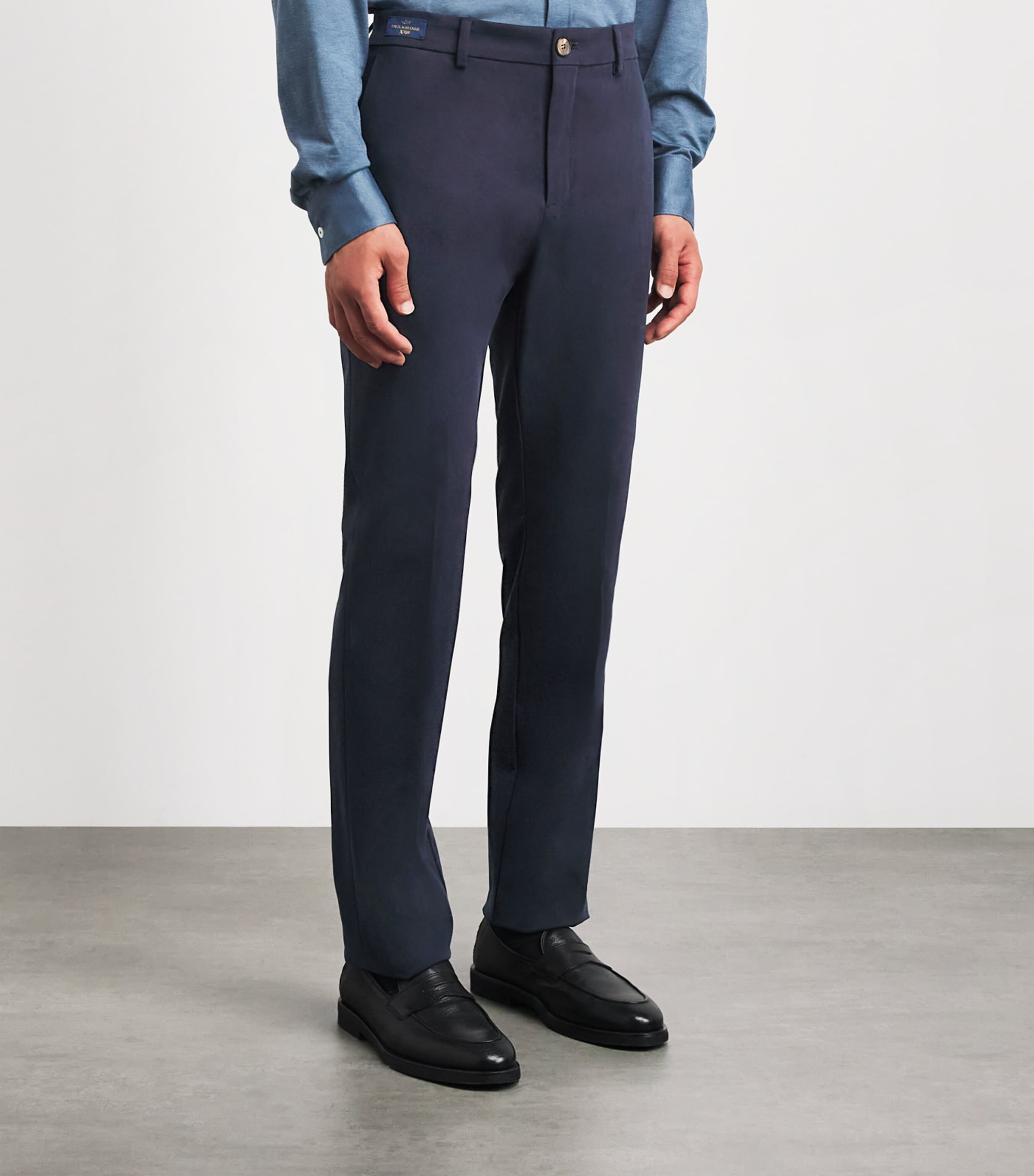 Paul & Shark Mens X-Soft Straight Chinos Profondo Blu Image 4