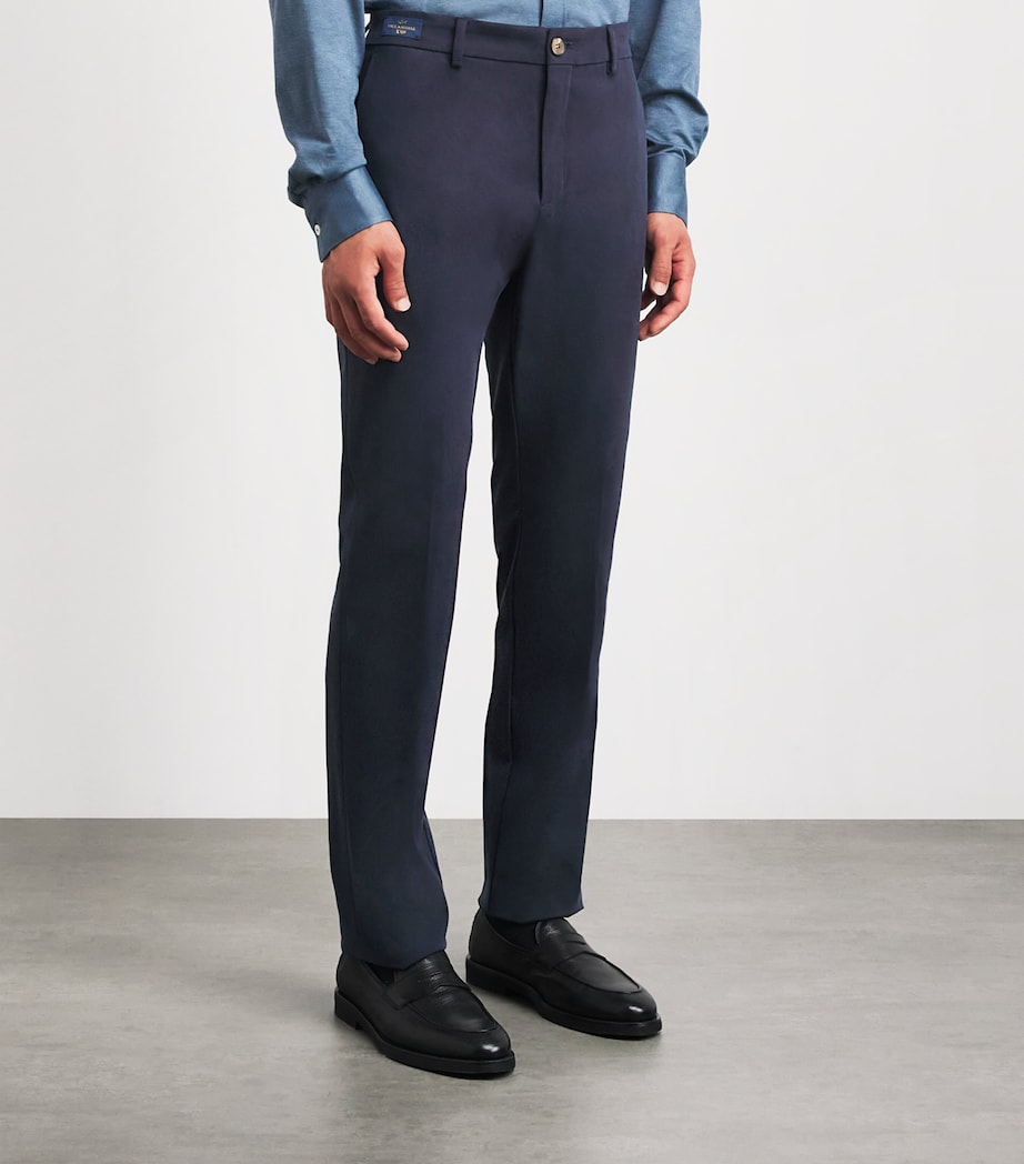 Paul & Shark Mens X-Soft Straight Chinos Profondo Blu Image 4