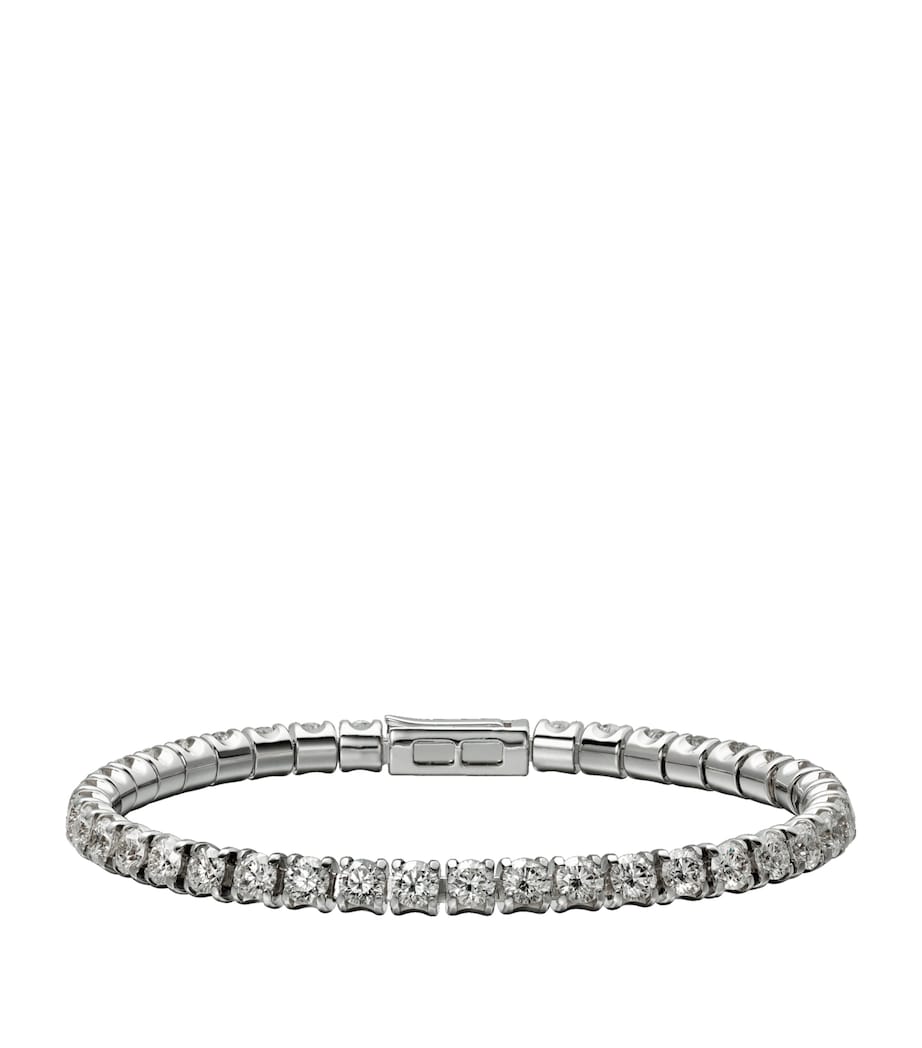 White Gold and Diamond Essential Lines Bracelet WHITE GOLD Image 1