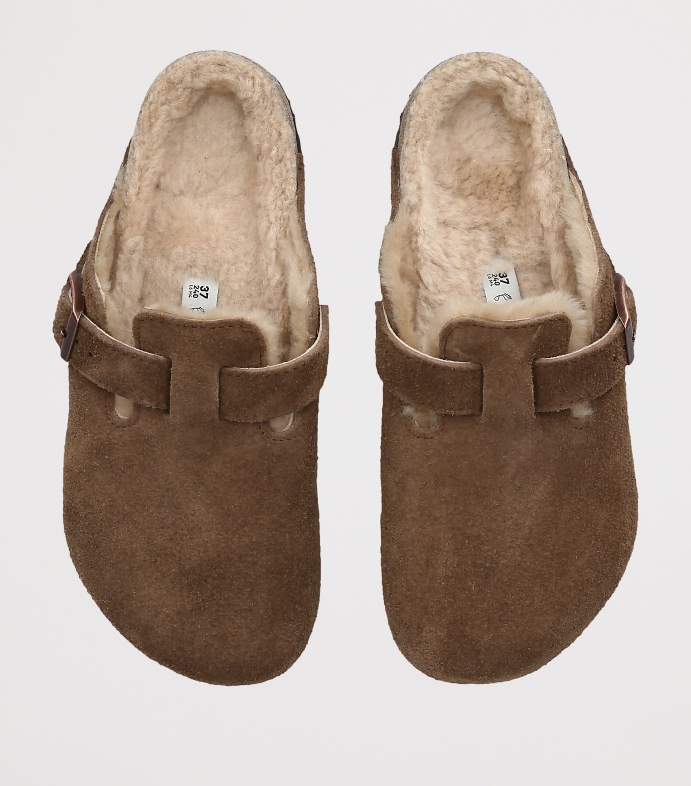 Birkenstock Shearling Boston Clogs (Regular Fit) Brown Image 4