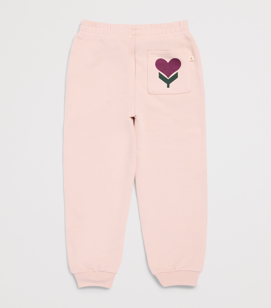 Bonton Printed Pocket Sweatpants (2-14 Years) Rose Bacon Image 2