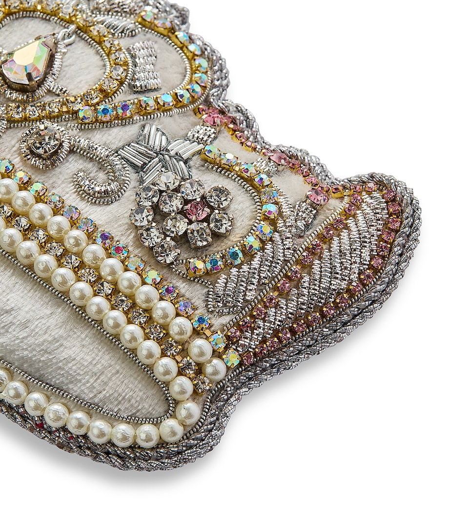 Embellished Crown Tree Decoration WHITE/PINK Image 2