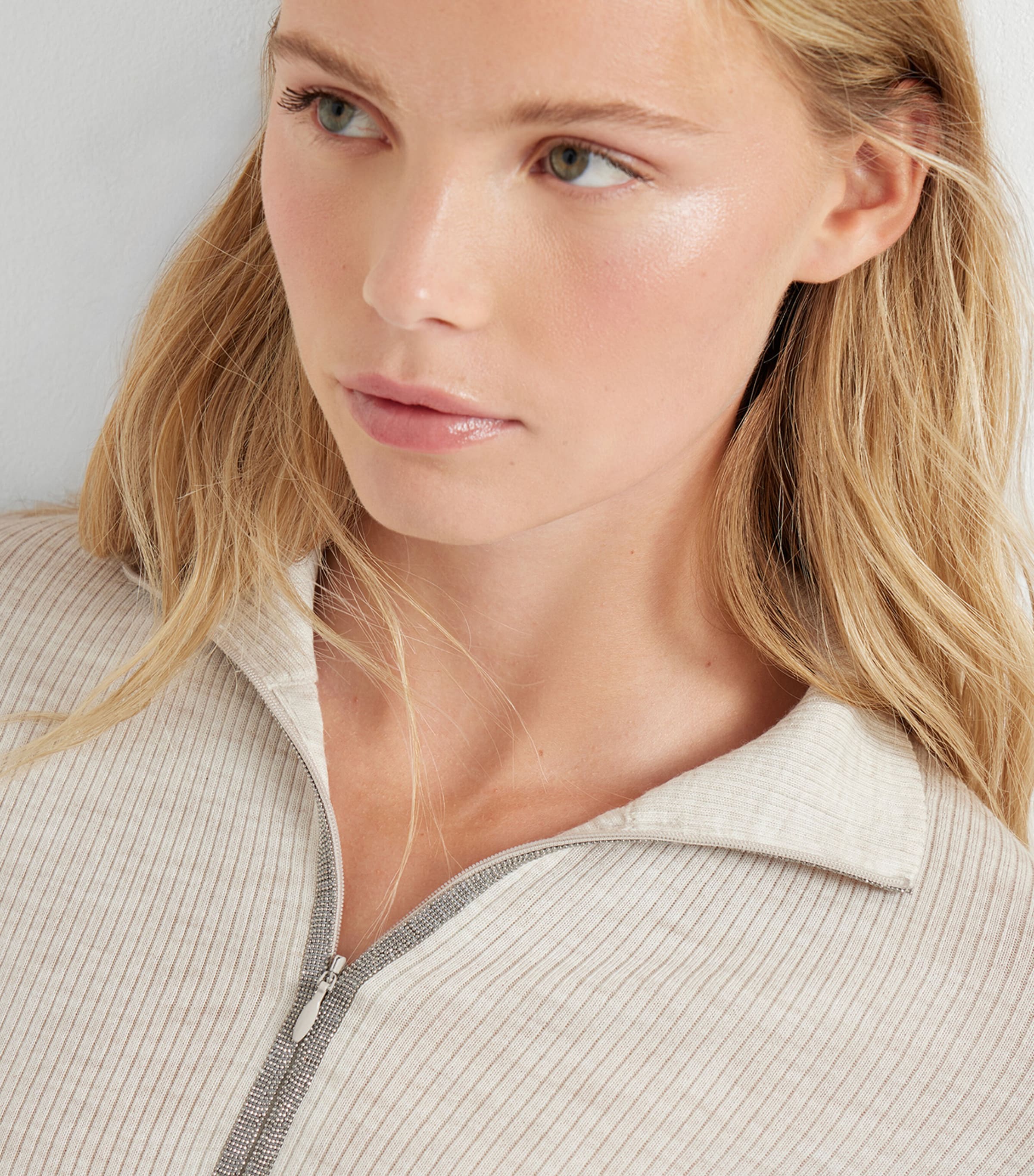 Wool-Cashmere Half-Zip Sweater C9610 Image 7