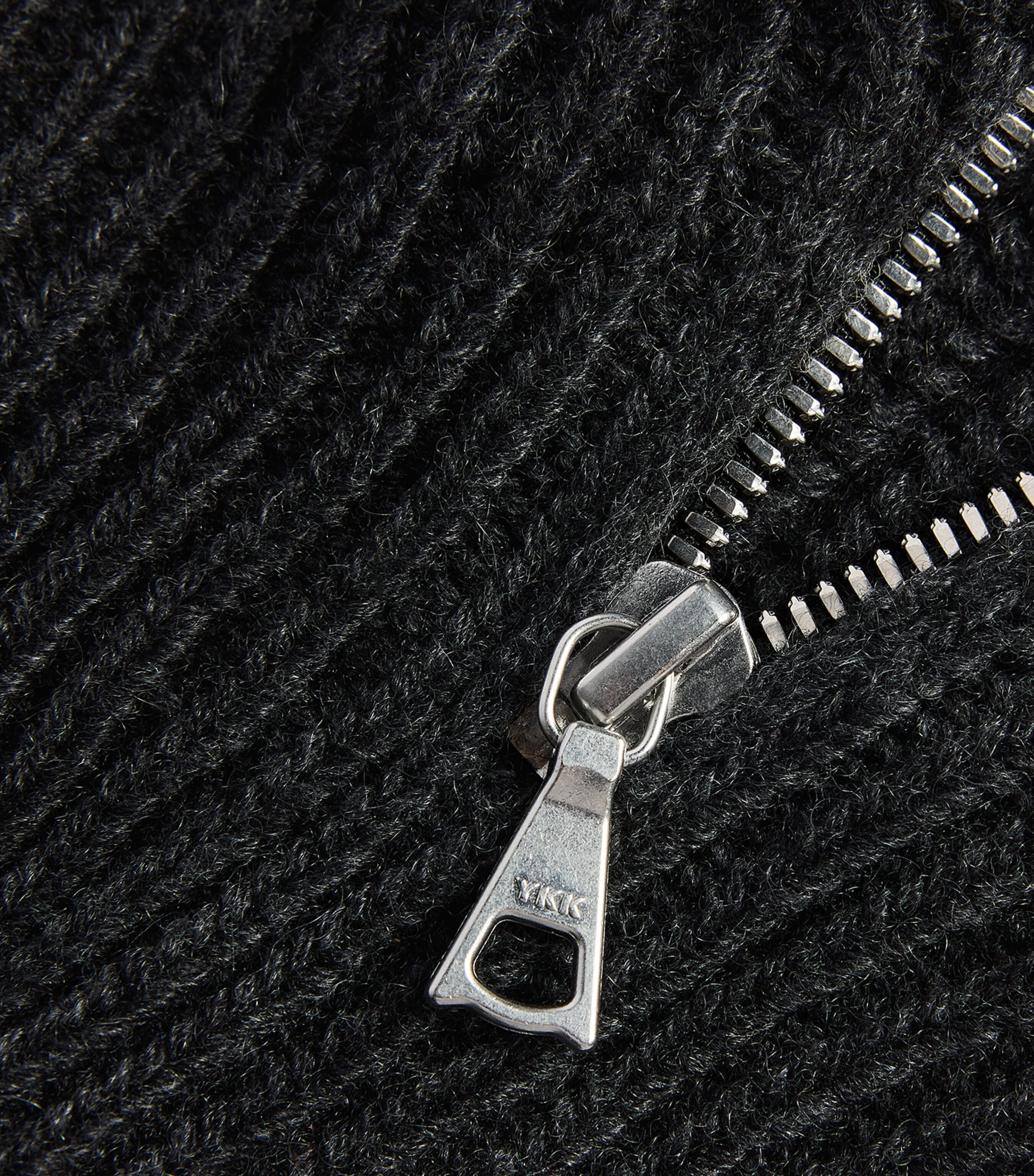 Johnstons Of Elgin Cashmere Ribbed Hood Charcoal Image 2