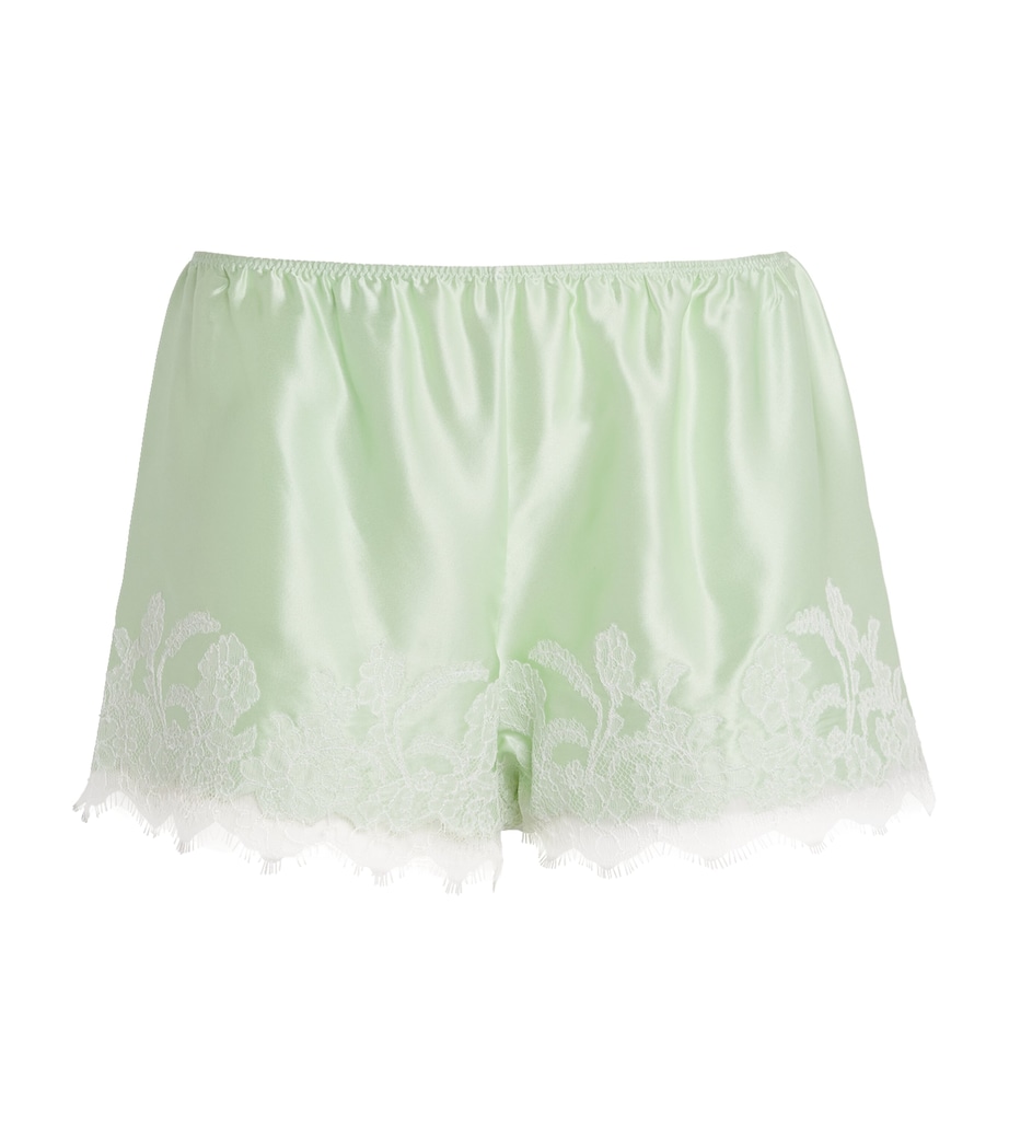 Silk Lace Pyjama Shorts PEPPERMINT/WHITE Image 1