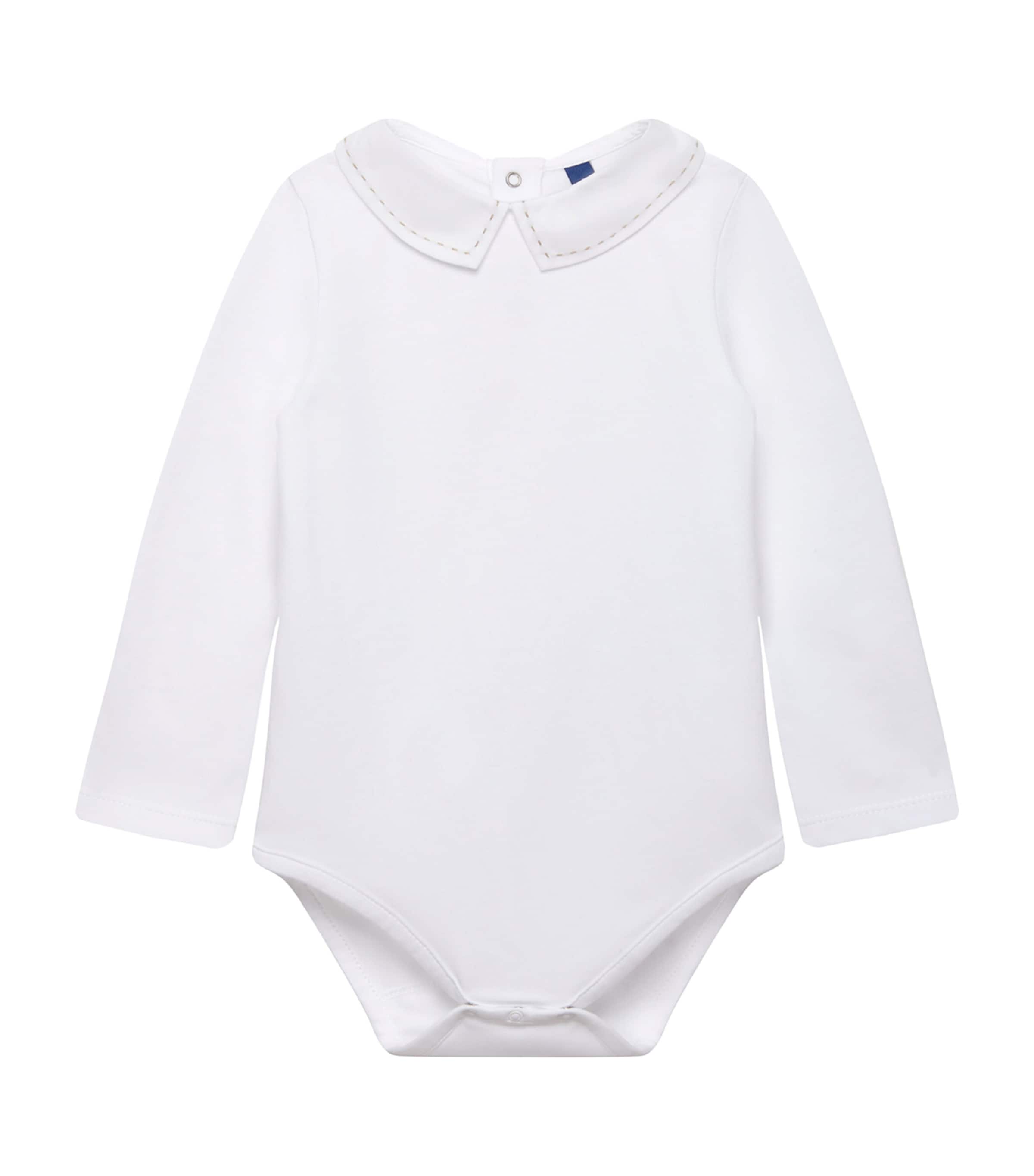 Trotters Kids' Embroidered Amelia Bodysuit In White