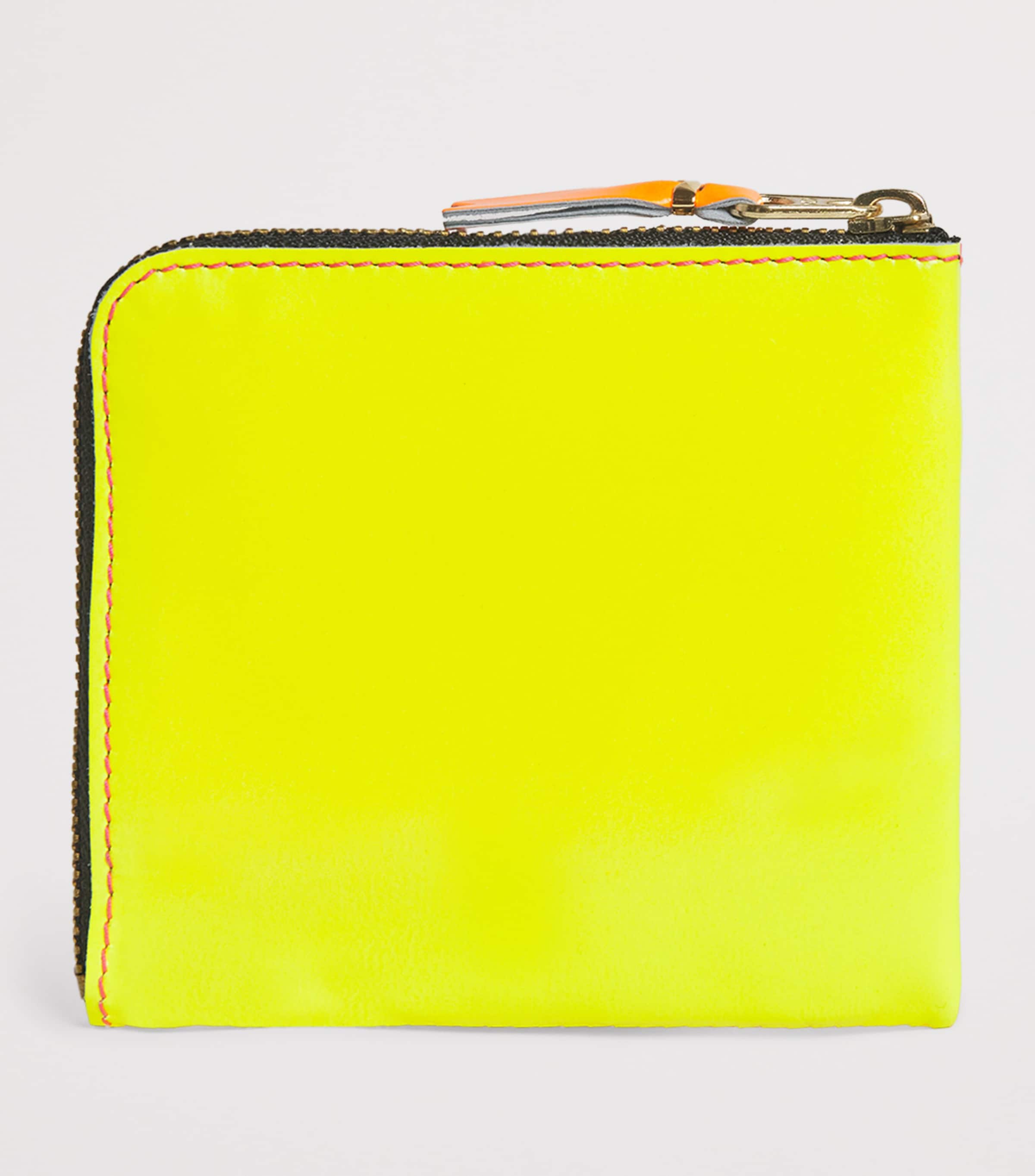 Small Leather Super Fluo Wallet 5 - PINK Image 2
