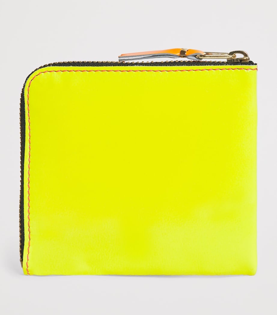 Small Leather Super Fluo Wallet 5 - PINK Image 2