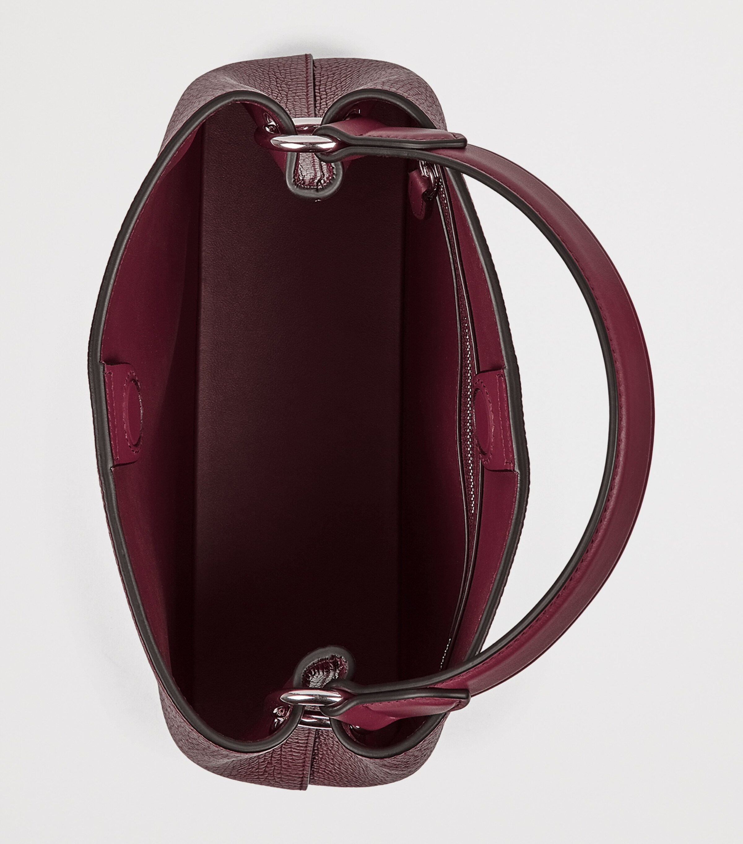 Smythson Leather Day Cross-Body Bag Dark Cherry Image 8