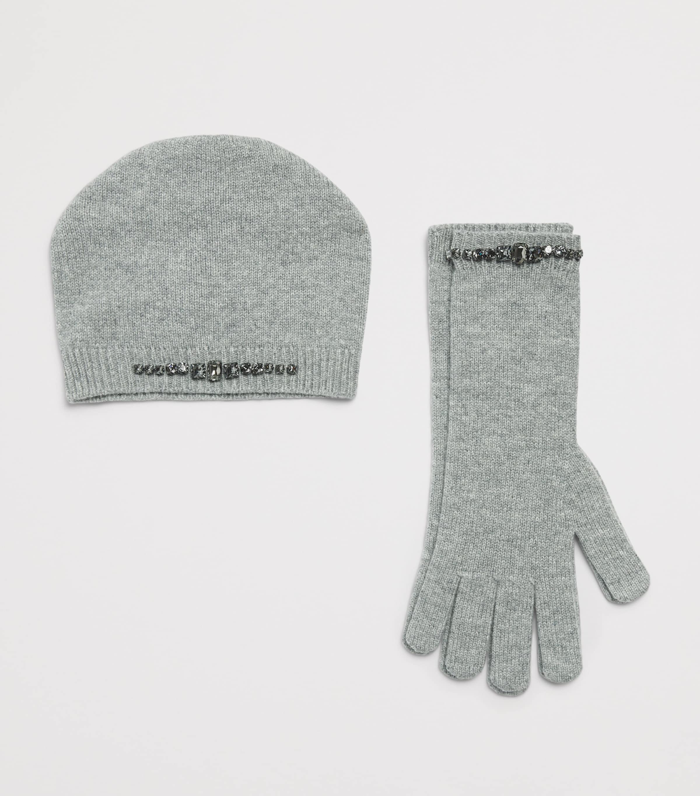 Fabiana Filippi Virgin Wool-Silk-Cashmere Gloves Roccia Image 2