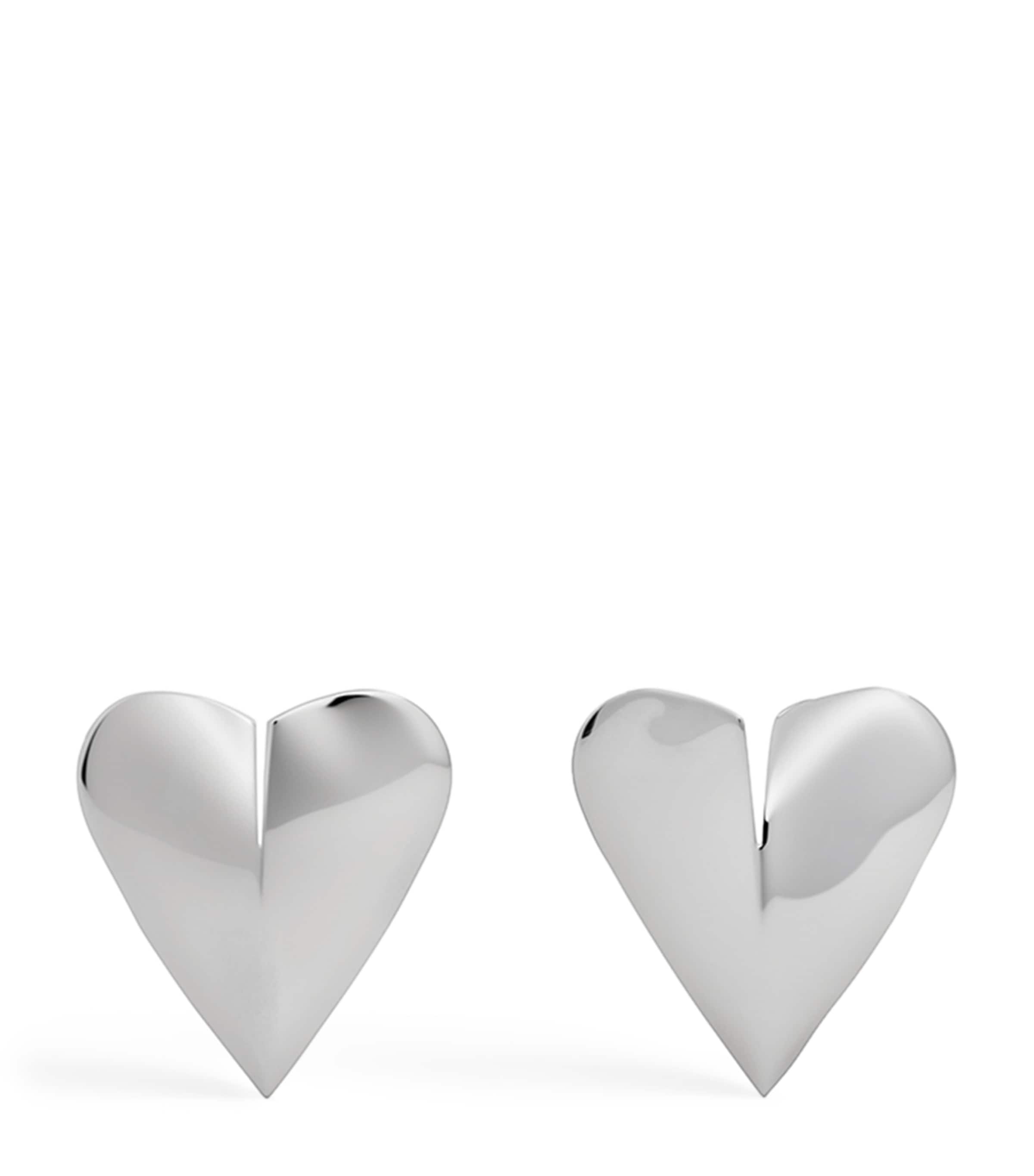 Alaïa Brass Mini Le Coeur Earrings Argent Image 1
