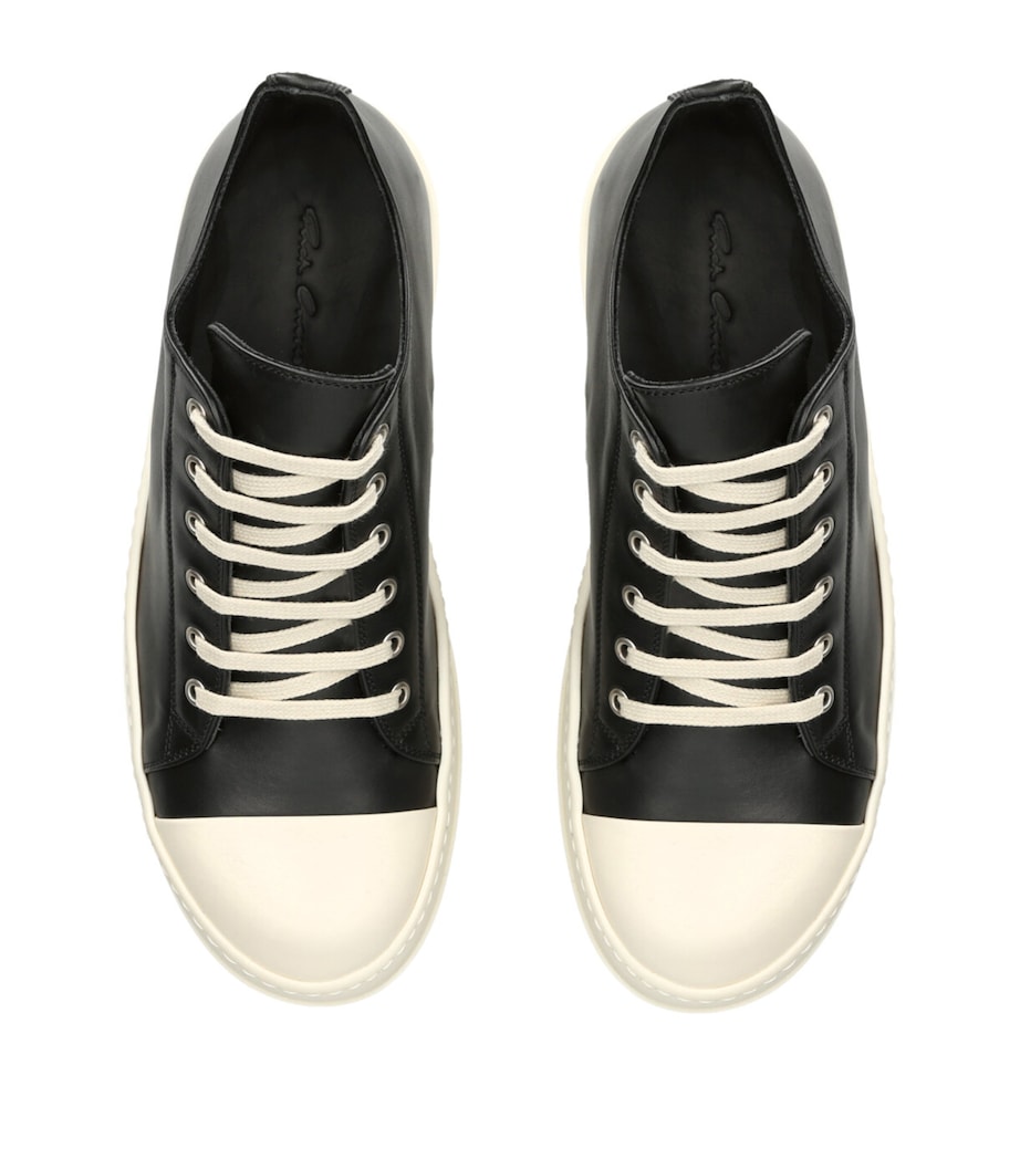 Leather Classic Low-Top Sneakers BLK/WHITE Image 4