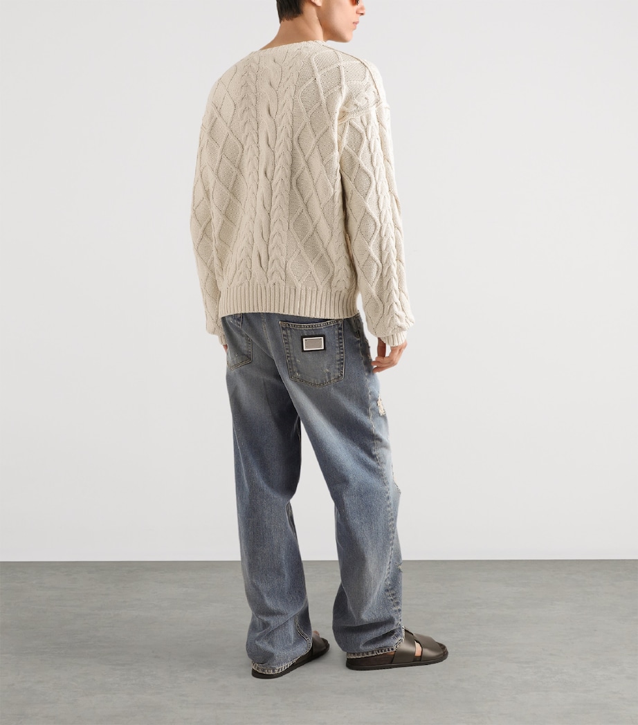Distressed Straight Jeans S9001-COMBINED Image 4