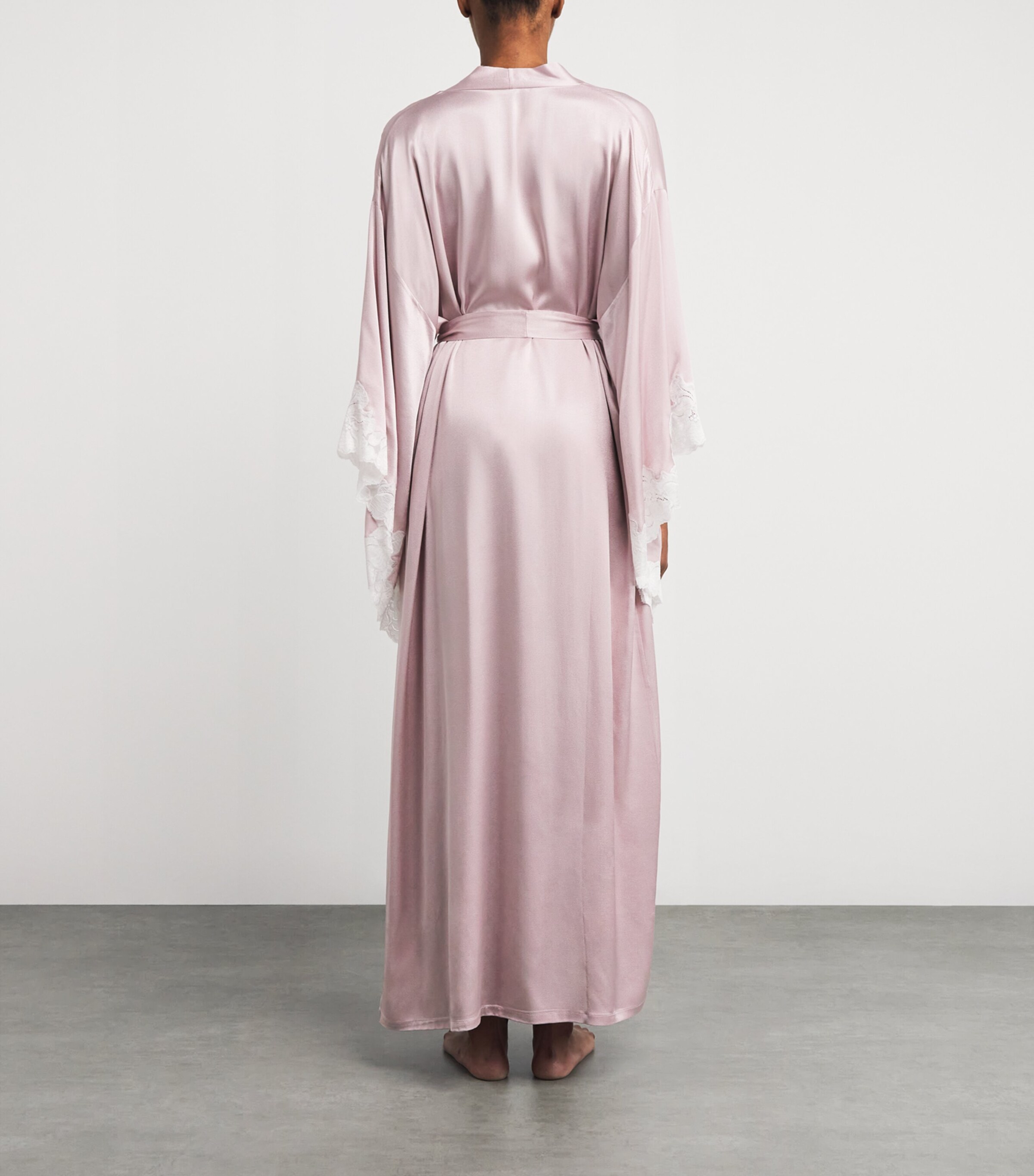 Bocan Pink Satin Lace-Trim Heidi Robe (XS/S) | Harrods SA