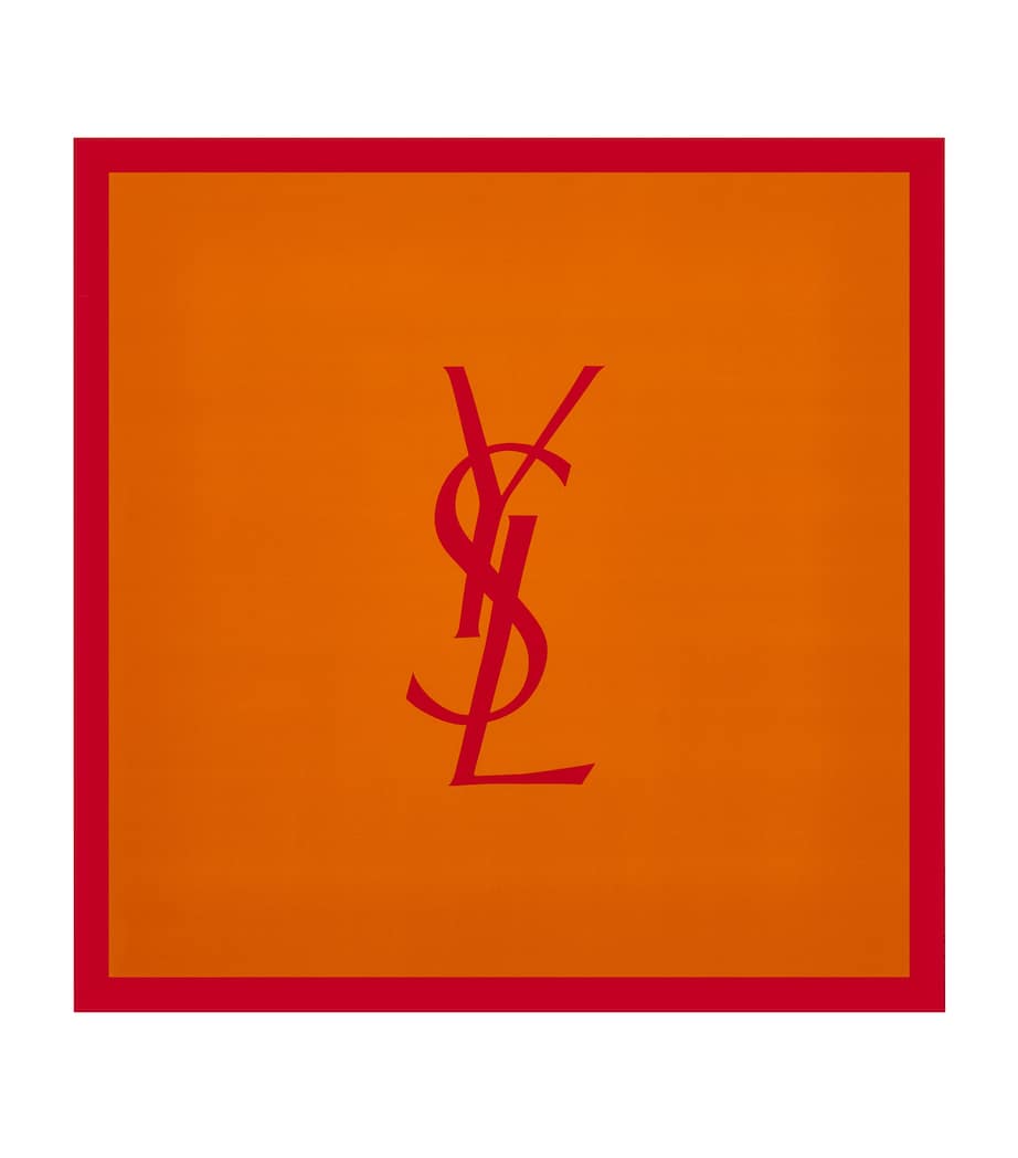 Saint Laurent Silk Cassandre Square Scarf Image 1