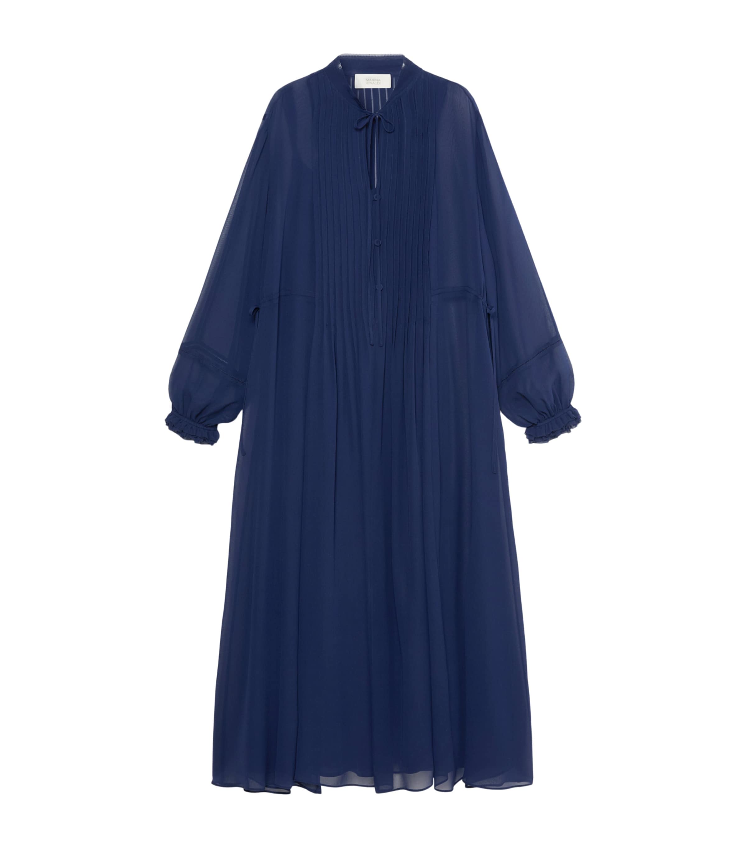 Marina Rinaldi Womens Silk Midi Dress Midnightblue Image 1