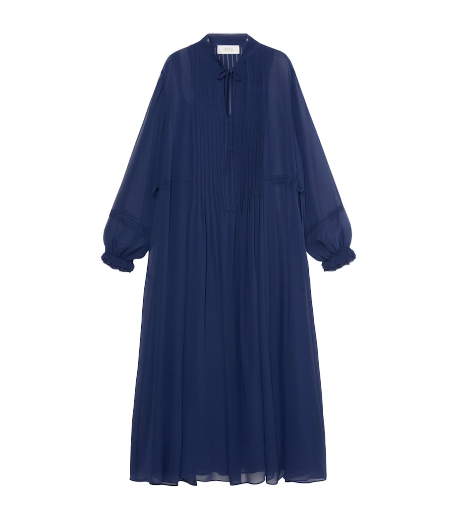 Marina Rinaldi Womens Silk Midi Dress Midnightblue Image 1