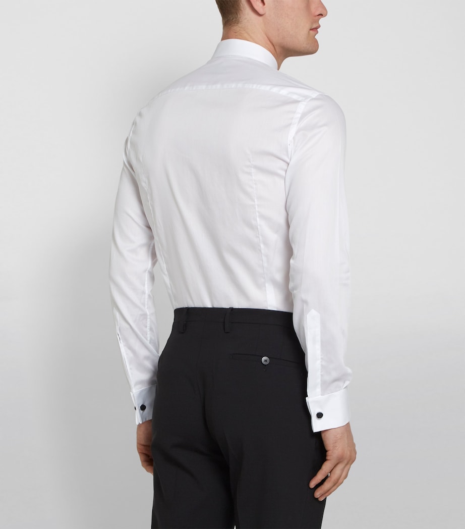 Cotton Hidden Button Shirt WHITE80 Image 8