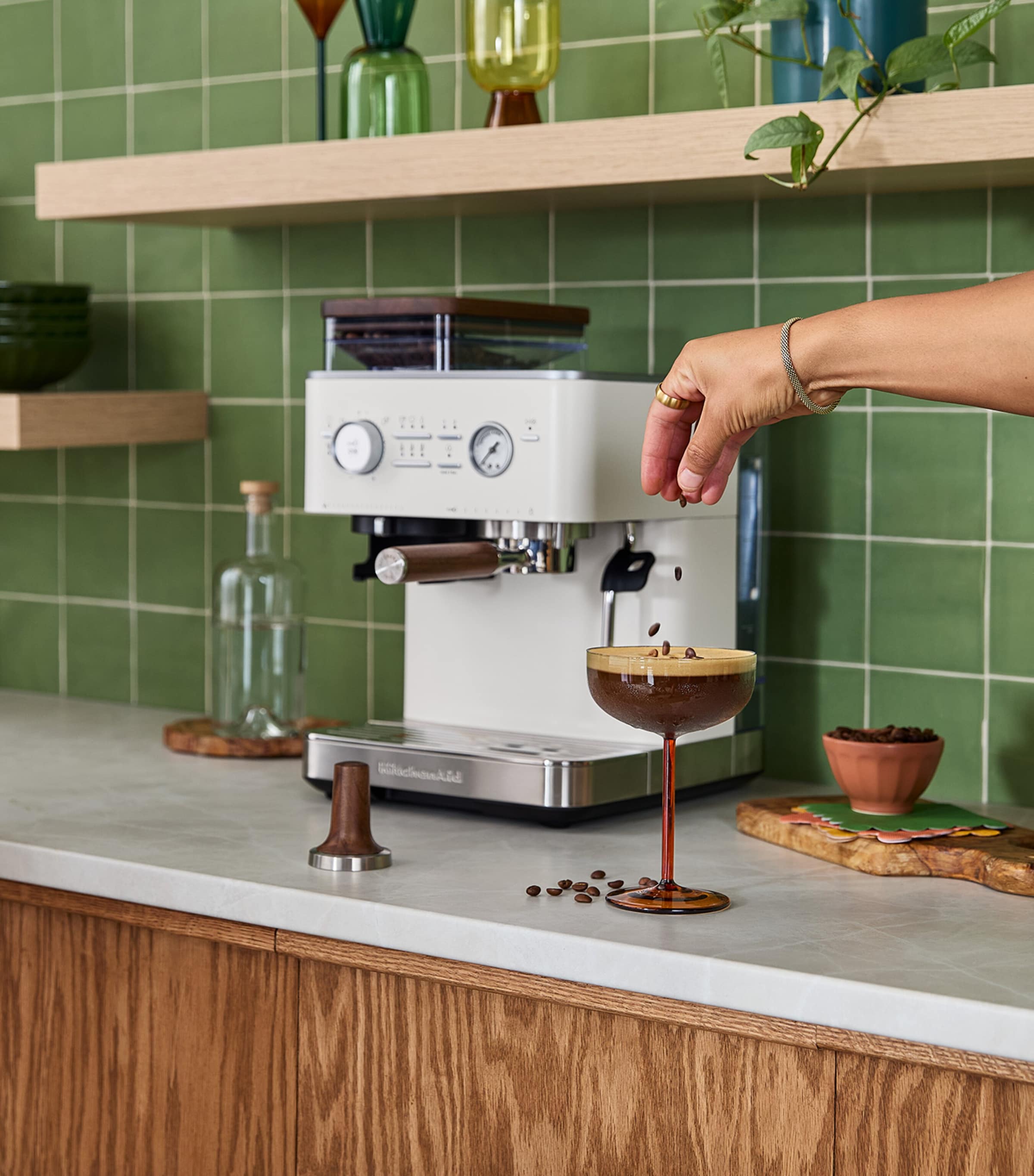 KitchenAid Semi Automatic Espresso Machine Accessory Kit Walnut Image 8
