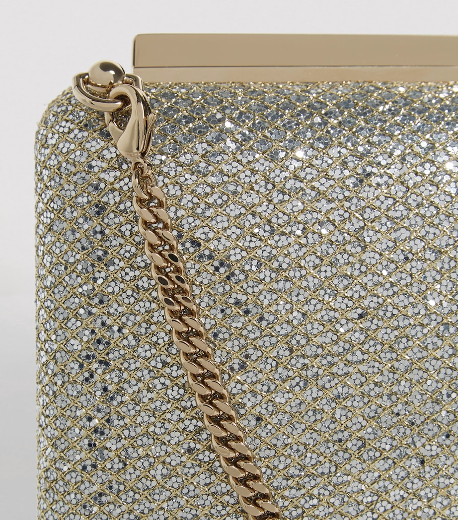 Ellipse Glitter Clutch Bag CHAMPAGNE Image 9