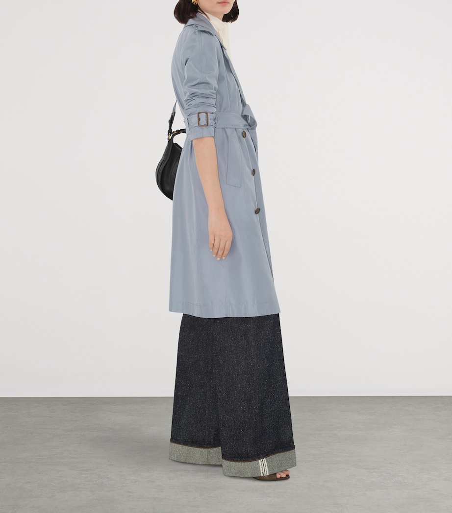 Silk Poplin Long Trench Coat GALE Image 5