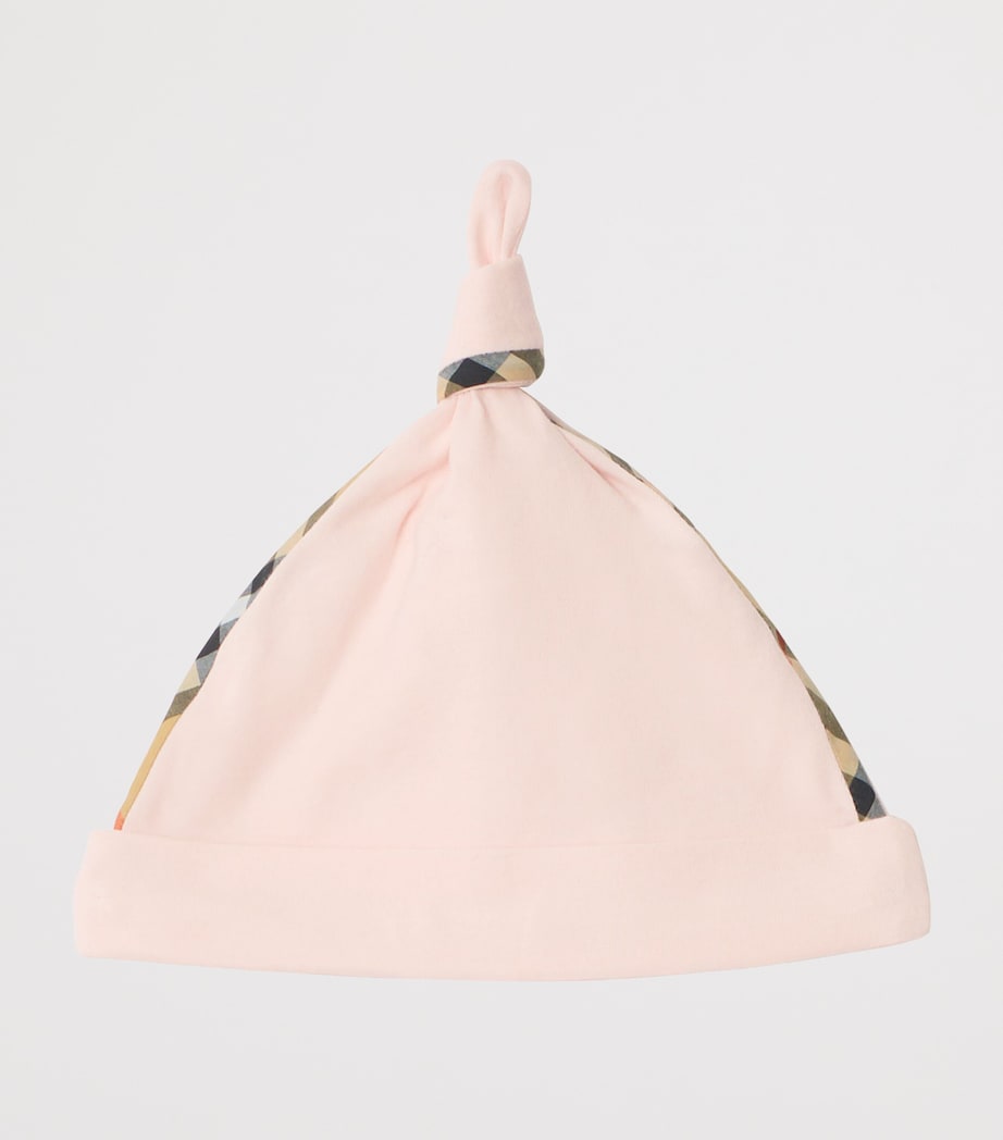 Cotton-Blend All-In-One, Bib and Hat Set (1-18 Months) ICE PINK Image 5