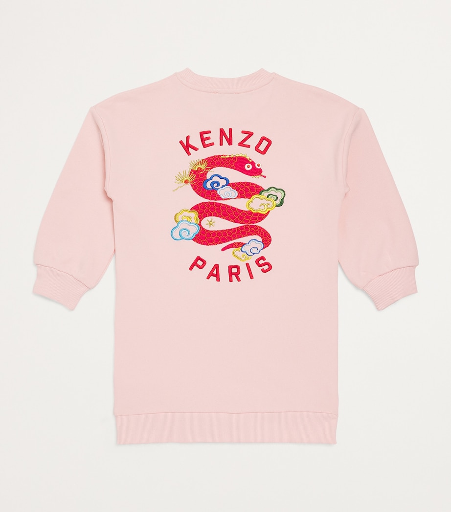 Kenzo Kids Pink Logo Print Jumper Dress (2-14 Years) Harrods UK
