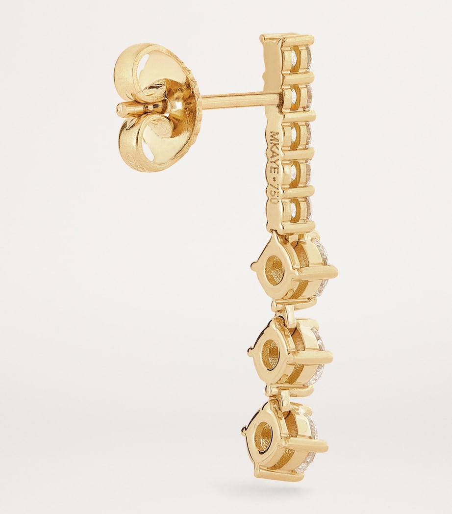 Medium Yellow Gold and Diamond Stella Earrings YELLOW GOLD Image 4