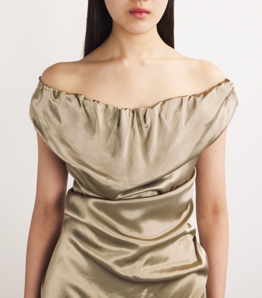 Vivienne Westwood Gold Ginnie Pencil Maxi Dress | Harrods US Vivienne Westwood Gold Ginnie Pencil Maxi Dress | Harrods US