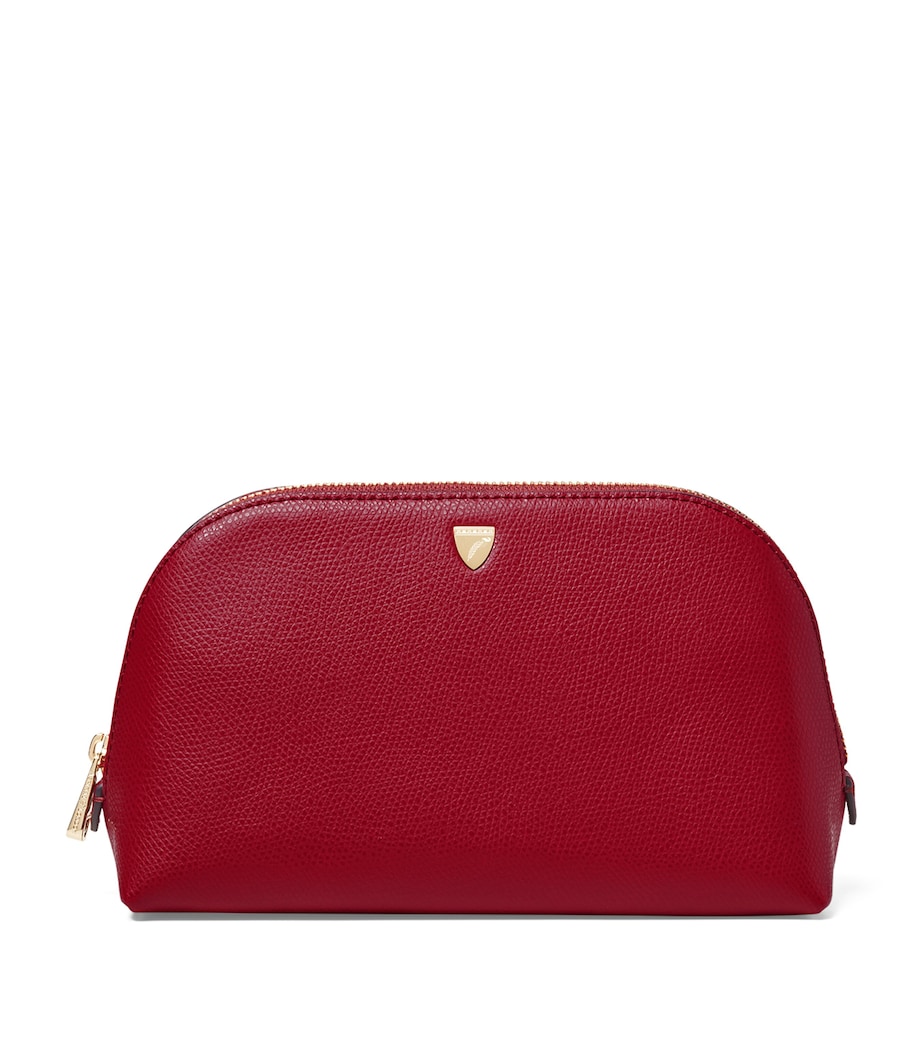 Aspinal Of London Small Grained Leather Cosmetics Case Cherry Image 1