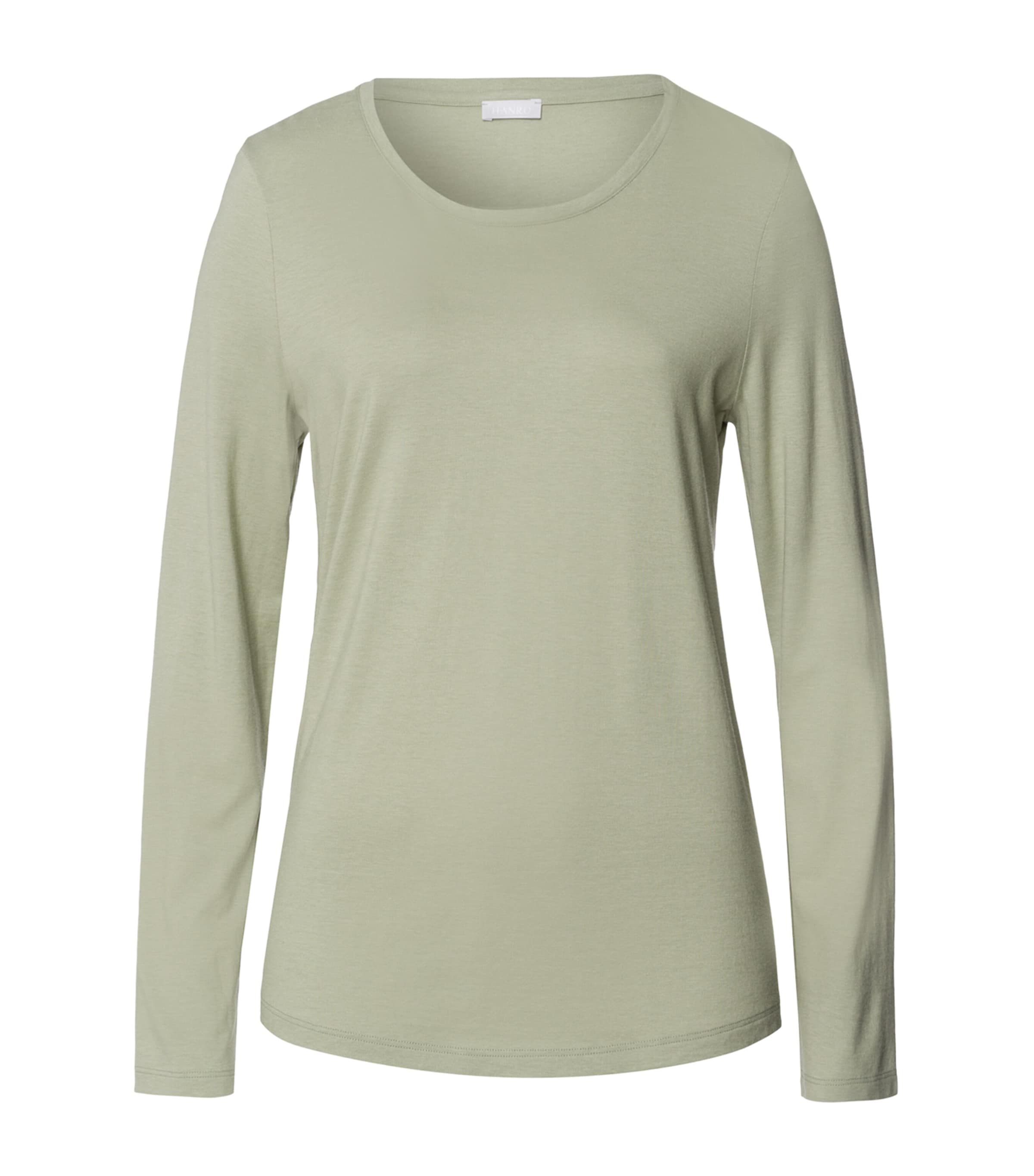 Shop Hanro Sleep & Lounge Long-sleeve T-shirt In Green