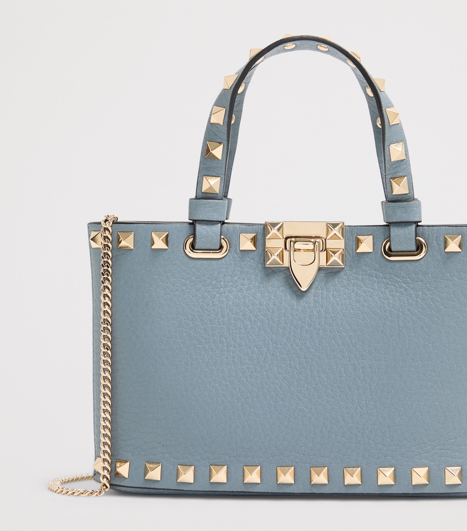 Mini Leather Rockstud Tote Bag MXE Image 6