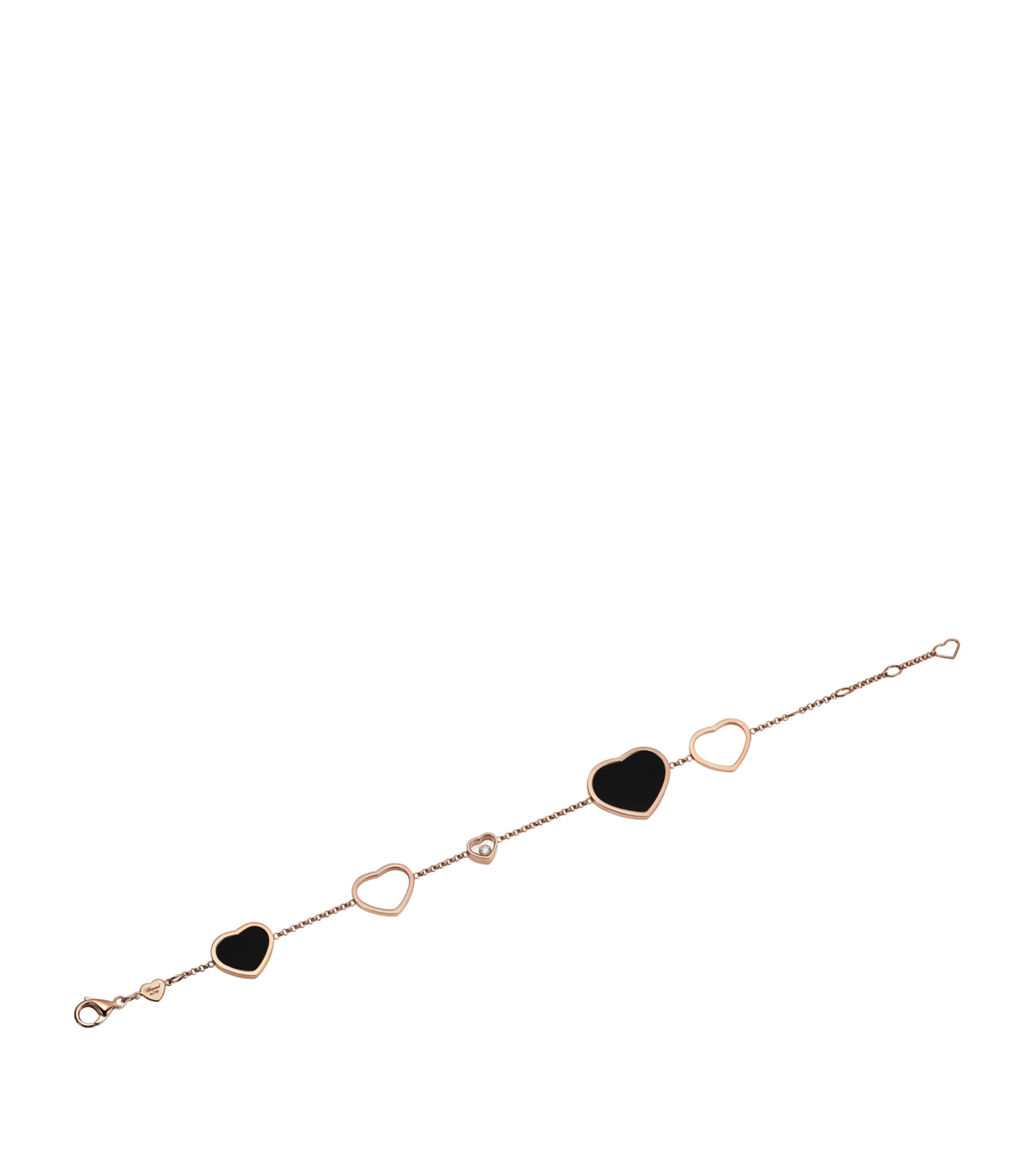 Chopard Rose Gold and Diamond Happy Hearts Bracelet Rose Gold Image 2