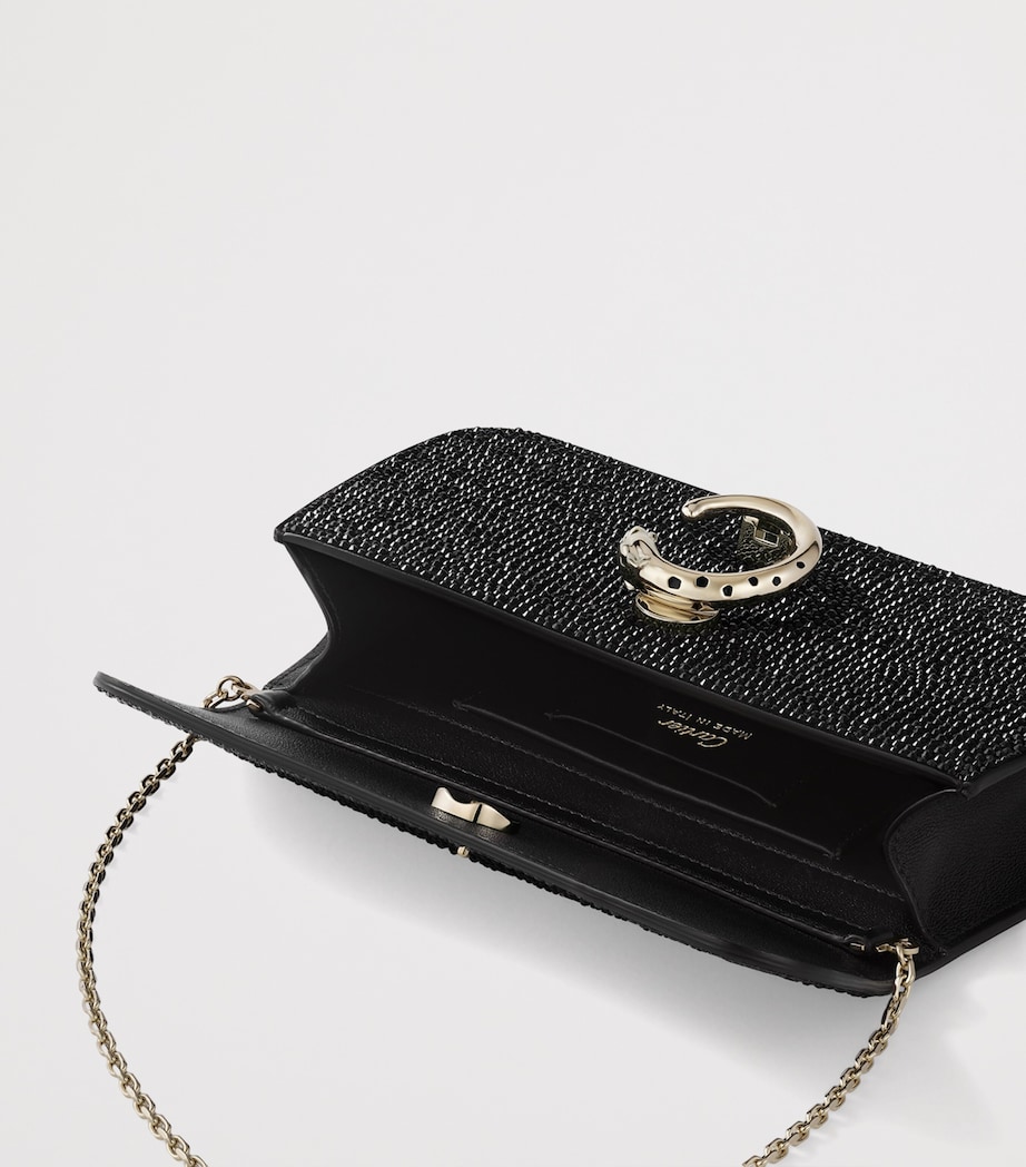 Mini Embellished Panthère de Cartier Cross-Body Bag BLACK Image 5