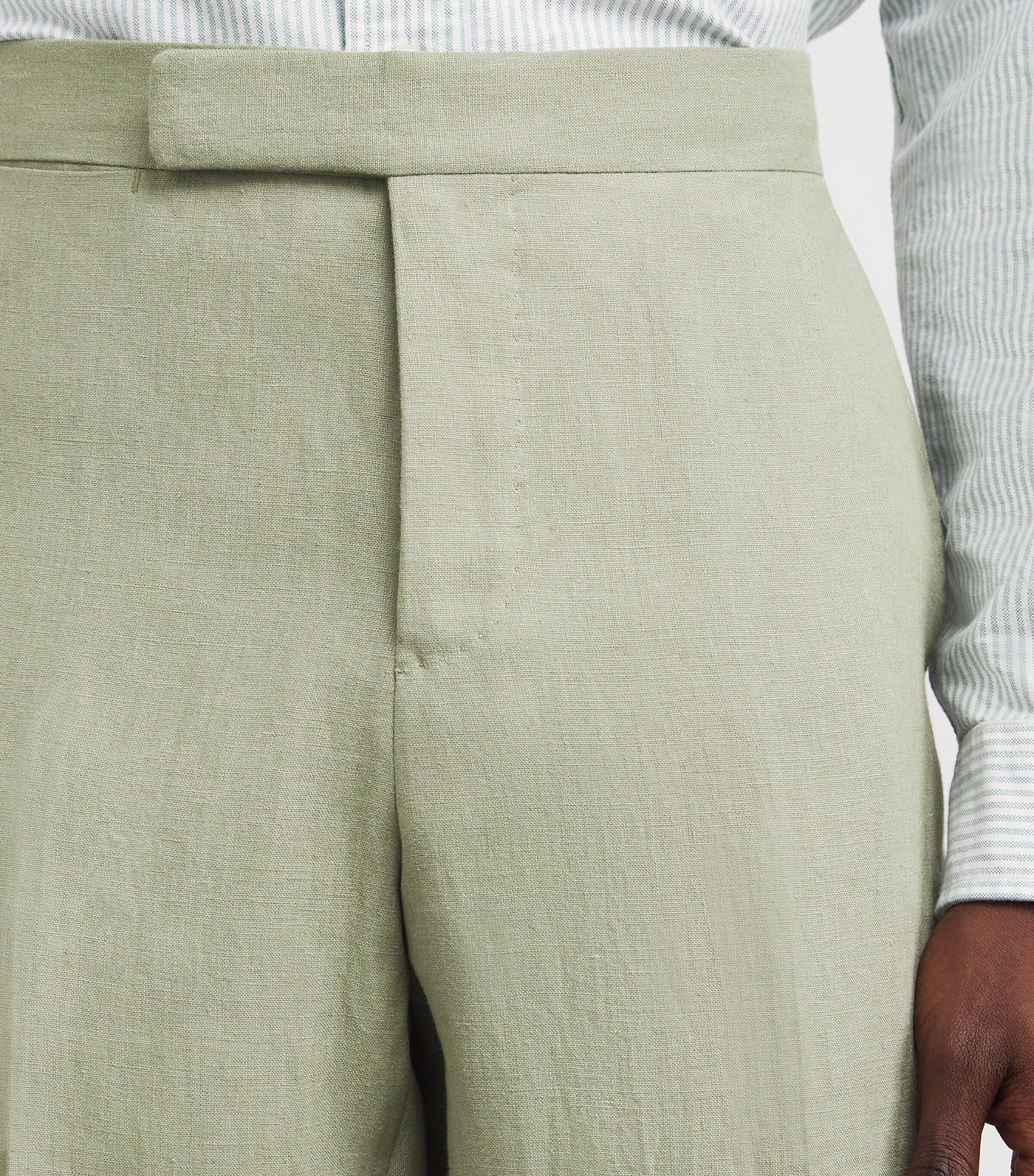 Polo Ralph Lauren Mens Linen Tailored Chinos Green Image 6
