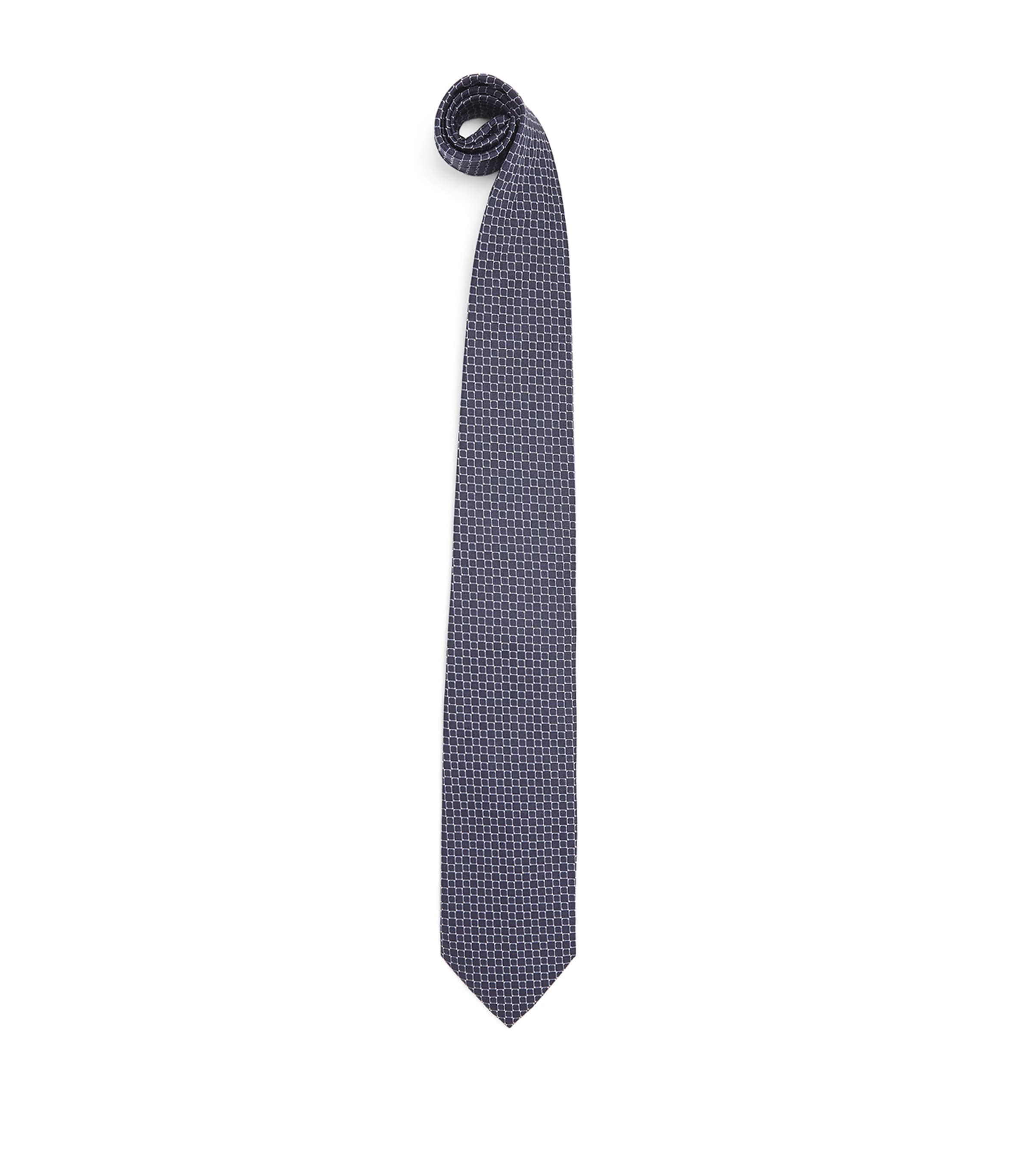 Pal Zileri Silk Geometric Jacquard Tie Blue Image 1