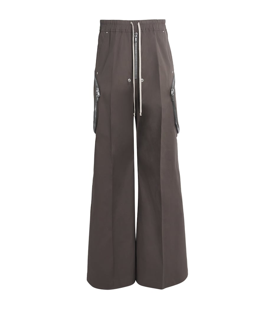 Rick Owens Mens Cotton Heizer Belas Cargo Trousers Dark Dust/ Image 1
