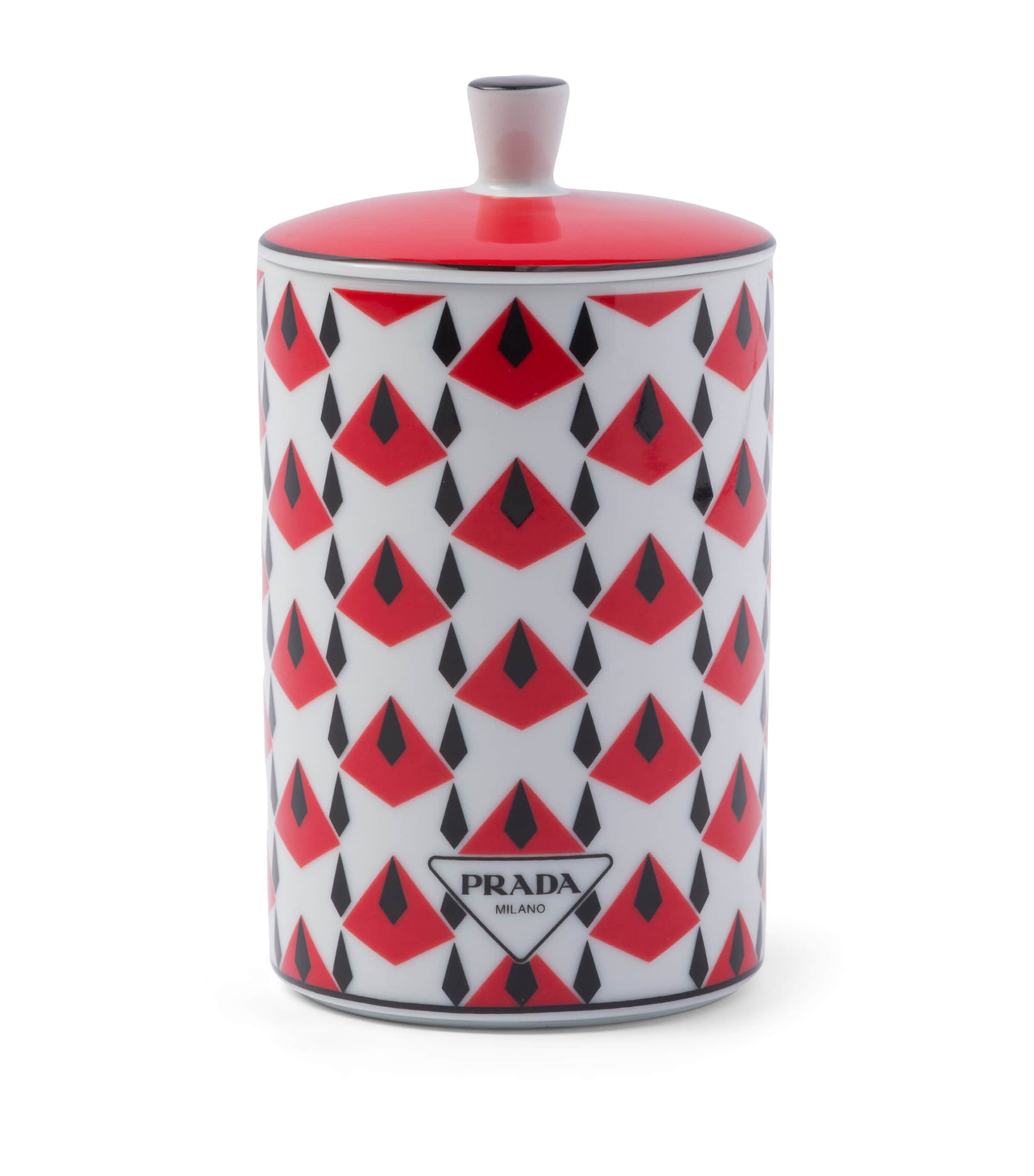 Prada Porcelain Orange Candle In Red