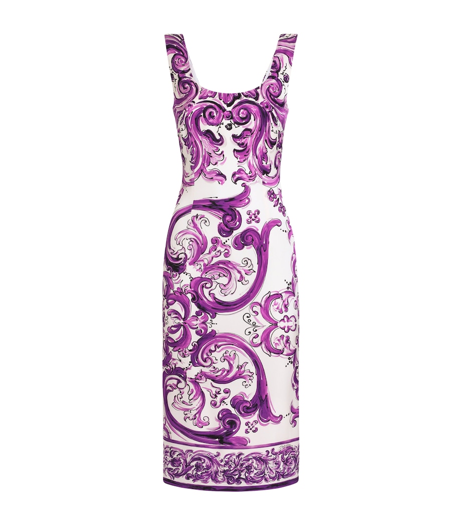 Majolica Print Midi Dress HP5DQ-MIX MAIOLICA L Image 1