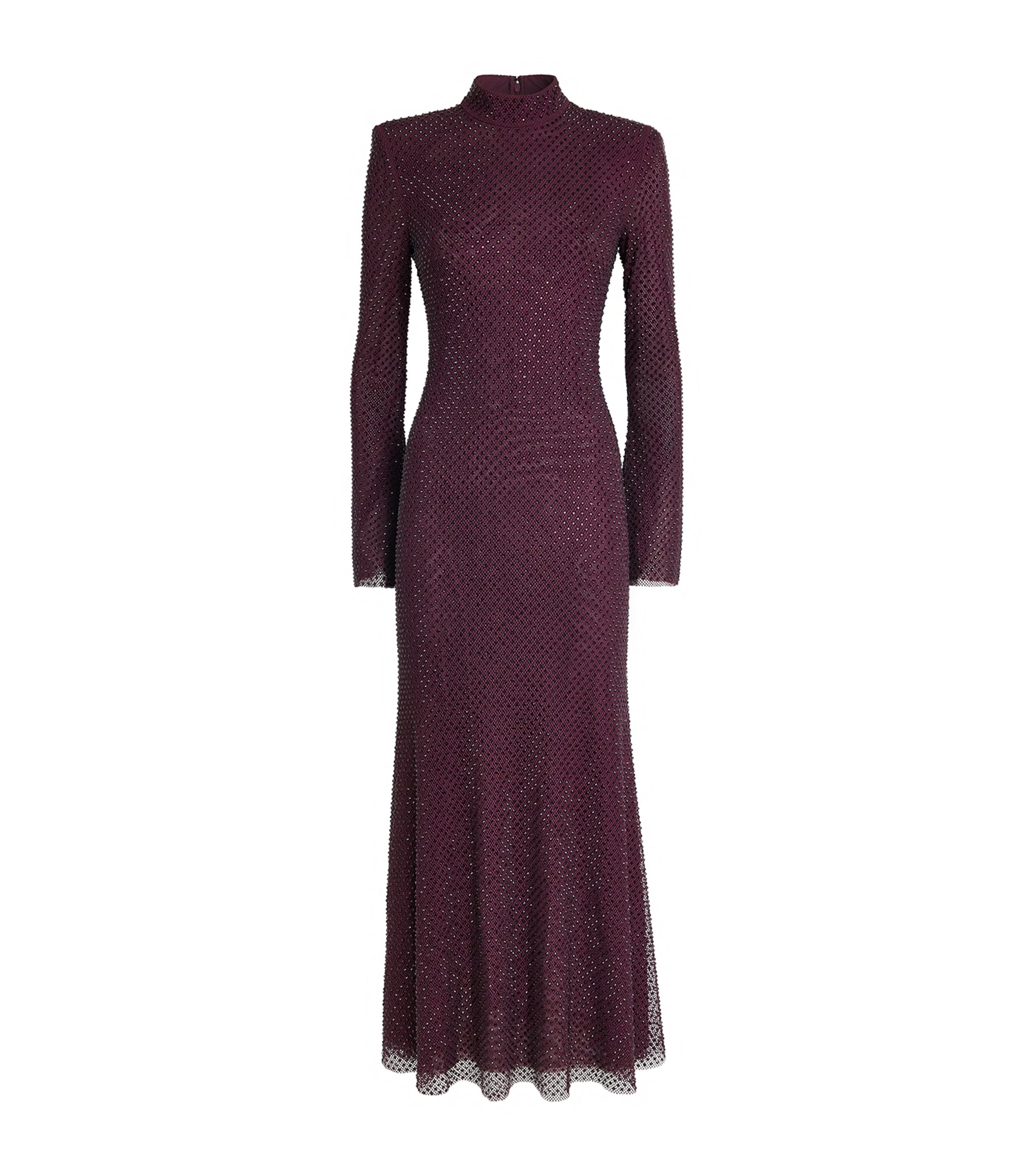 Rhinestone-Embellished Maxi Dress BURGUNDY Image 1